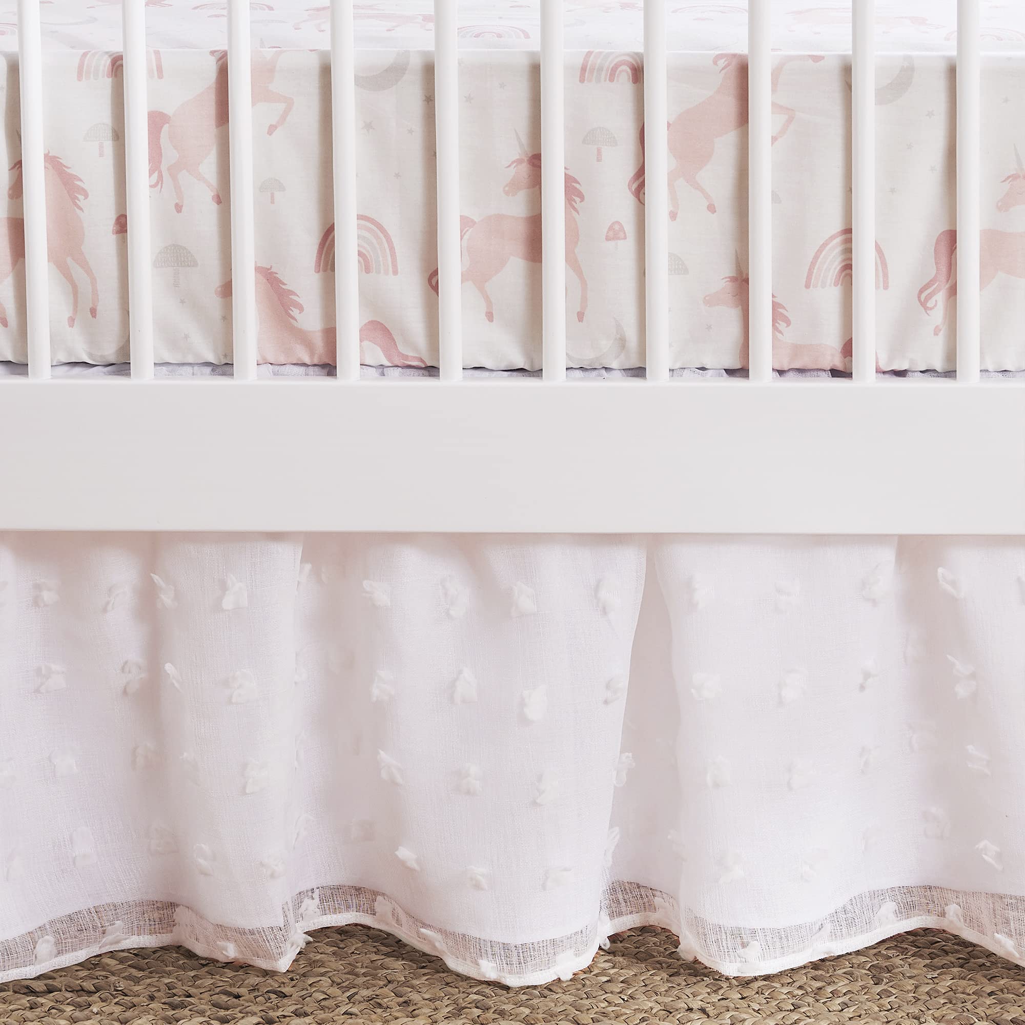 Unicorn Crib Bedding Set for Girls - 5 Piece Nursery Collection