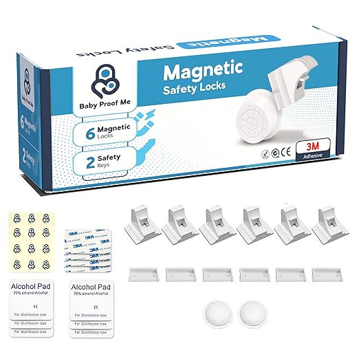 ME Pack of 36 Magnetic Cabinet Locks for Child Safety with 9 Keys