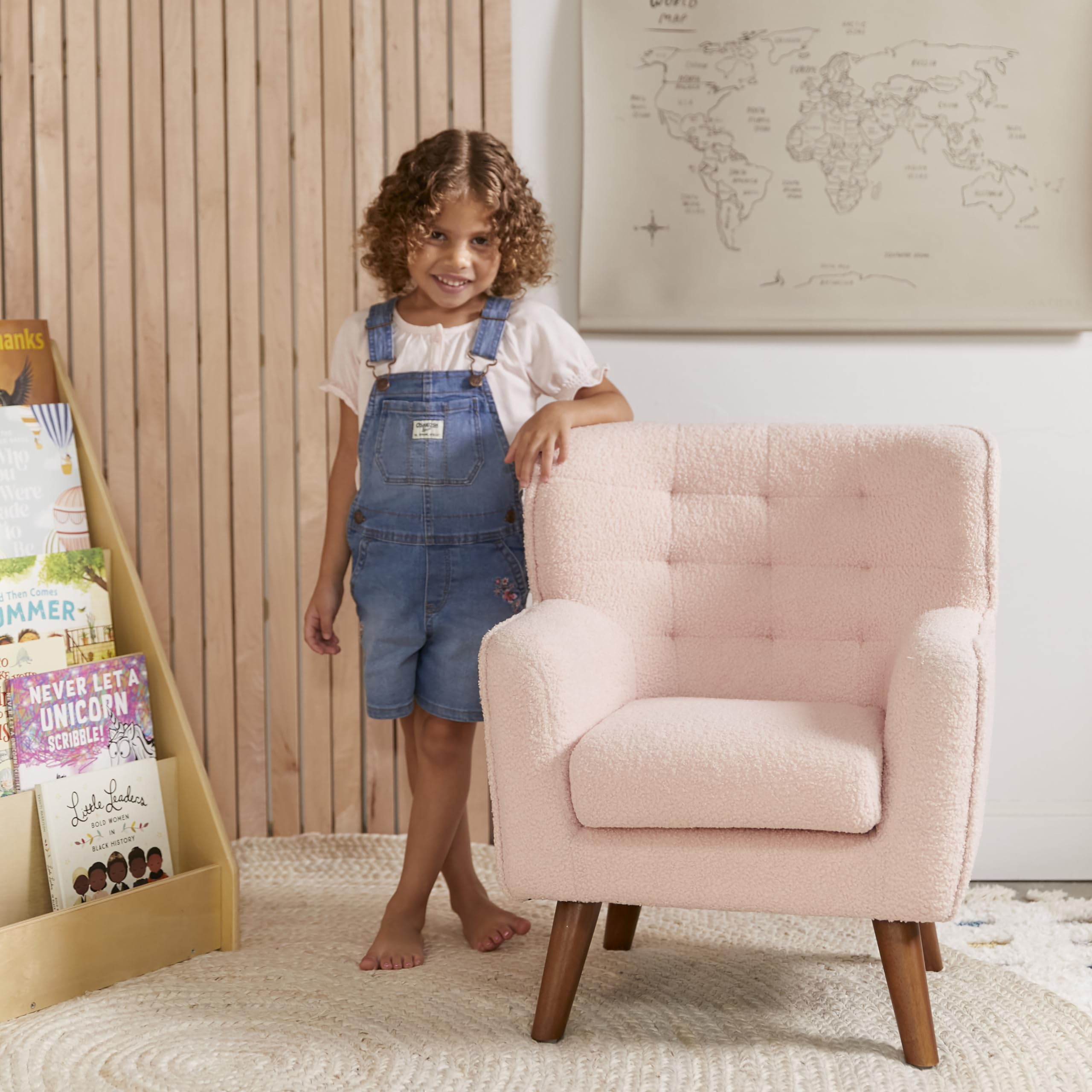 Children's Sherpa Armchair with Removable Cushion
