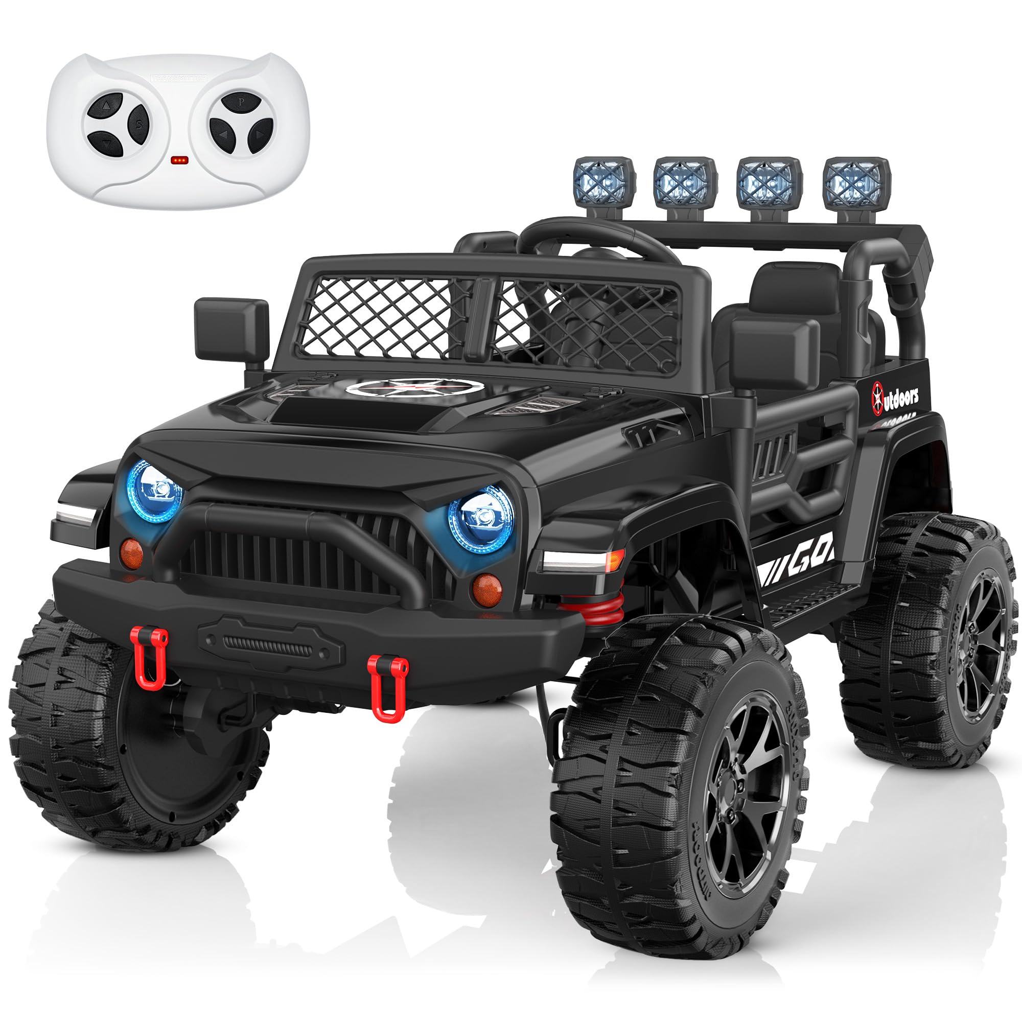 24V 2 Seater Ride On Car for Kids w/EVA Tires, 4X200W Motors