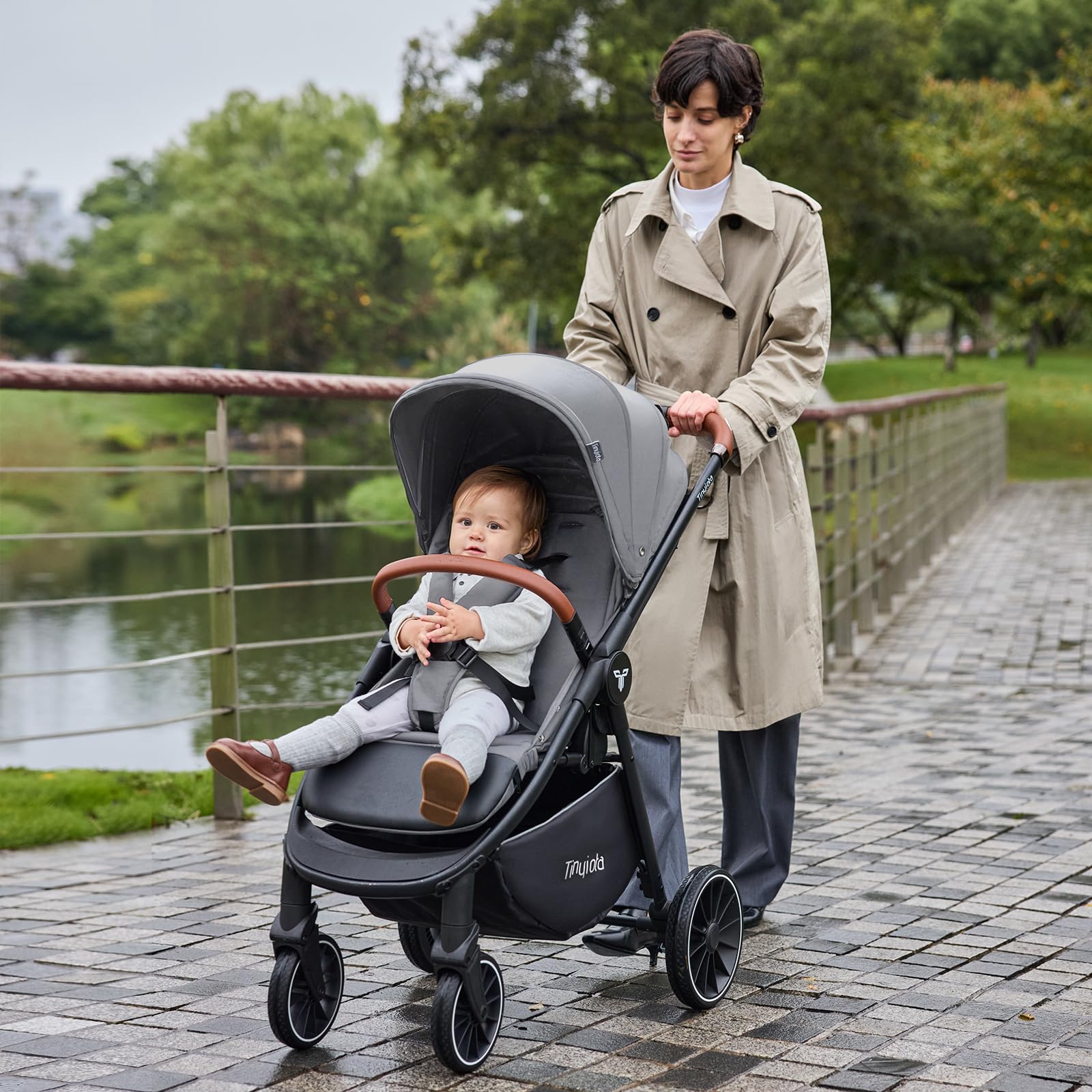 Baby Stroller, Infant Stroller with Large UPF 50+ Canopy
