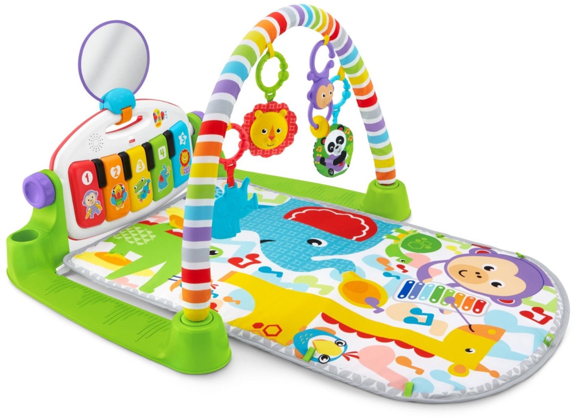Baby Playmat Deluxe Kick & Play Piano Gym, Green Musical