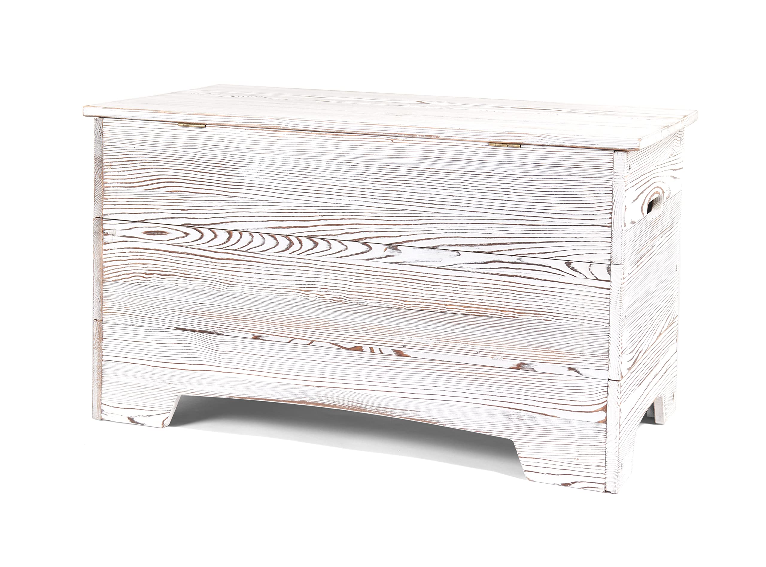 Farmhouse Solid Wood Toy Box - Rustic Storage Chest with Reversible