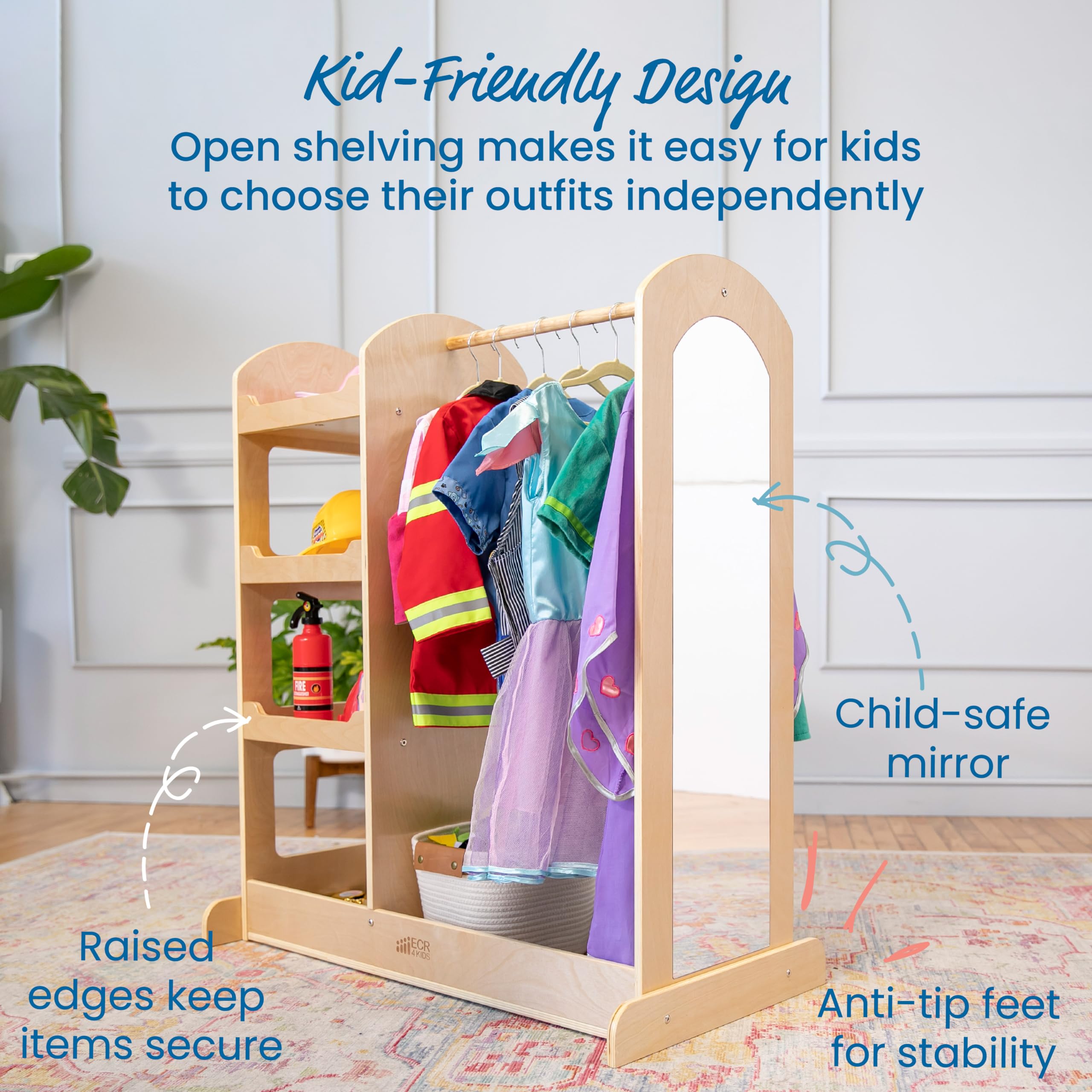 Dress-Up Center with Mirror and Storage