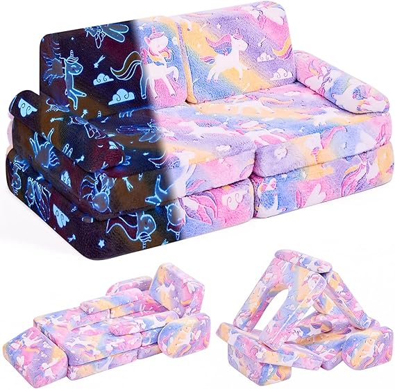 Modular Kids Play Couch,Toddler Couch Kids Sofa,Child Sectional