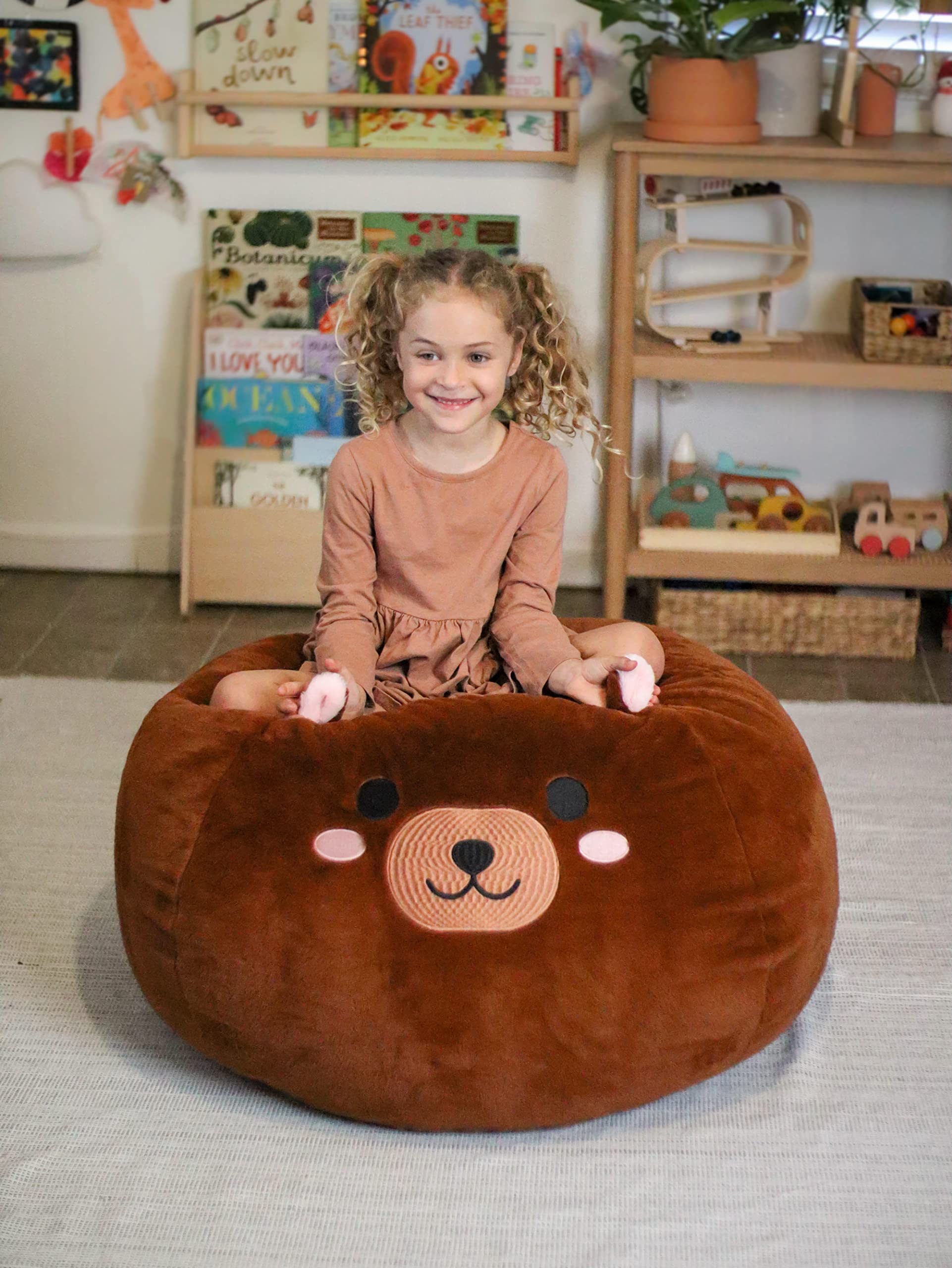 Faux Fur Bean Bag Chair Cover for Kids Teens Adults