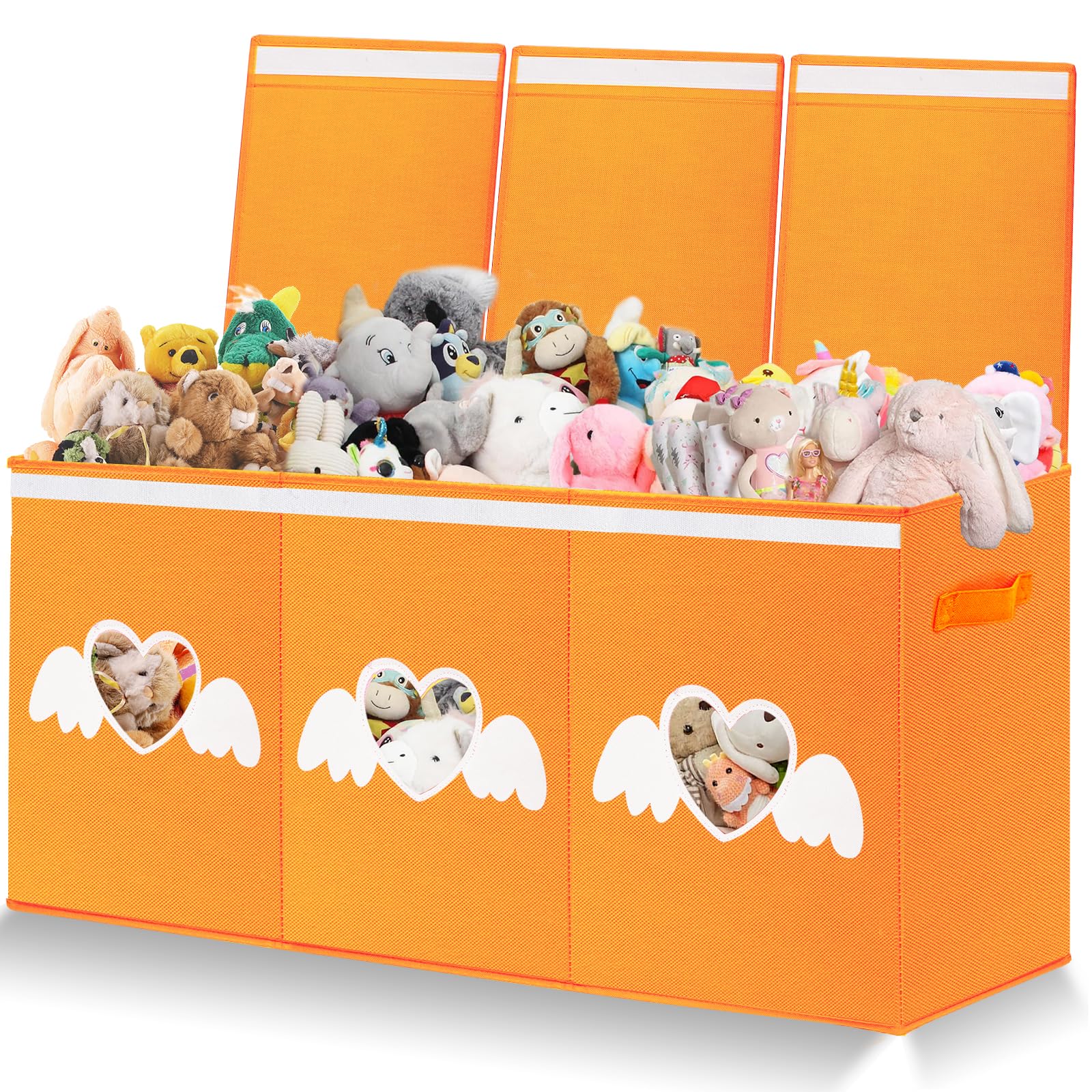 Extra Large Toy Box Chest, Toy Storage Organizer Bins with Transparent