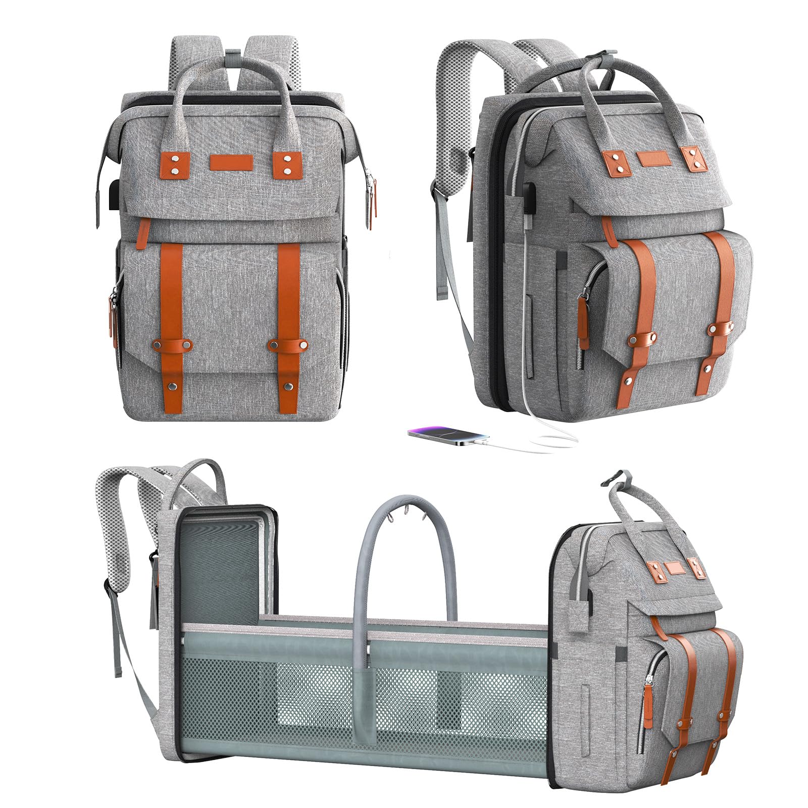 Diaper Bag Backpack with Changing Station, Large Diaper Bag