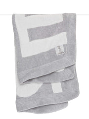 Dolce Love Throw Blanket, 45" x 59", Silver/White