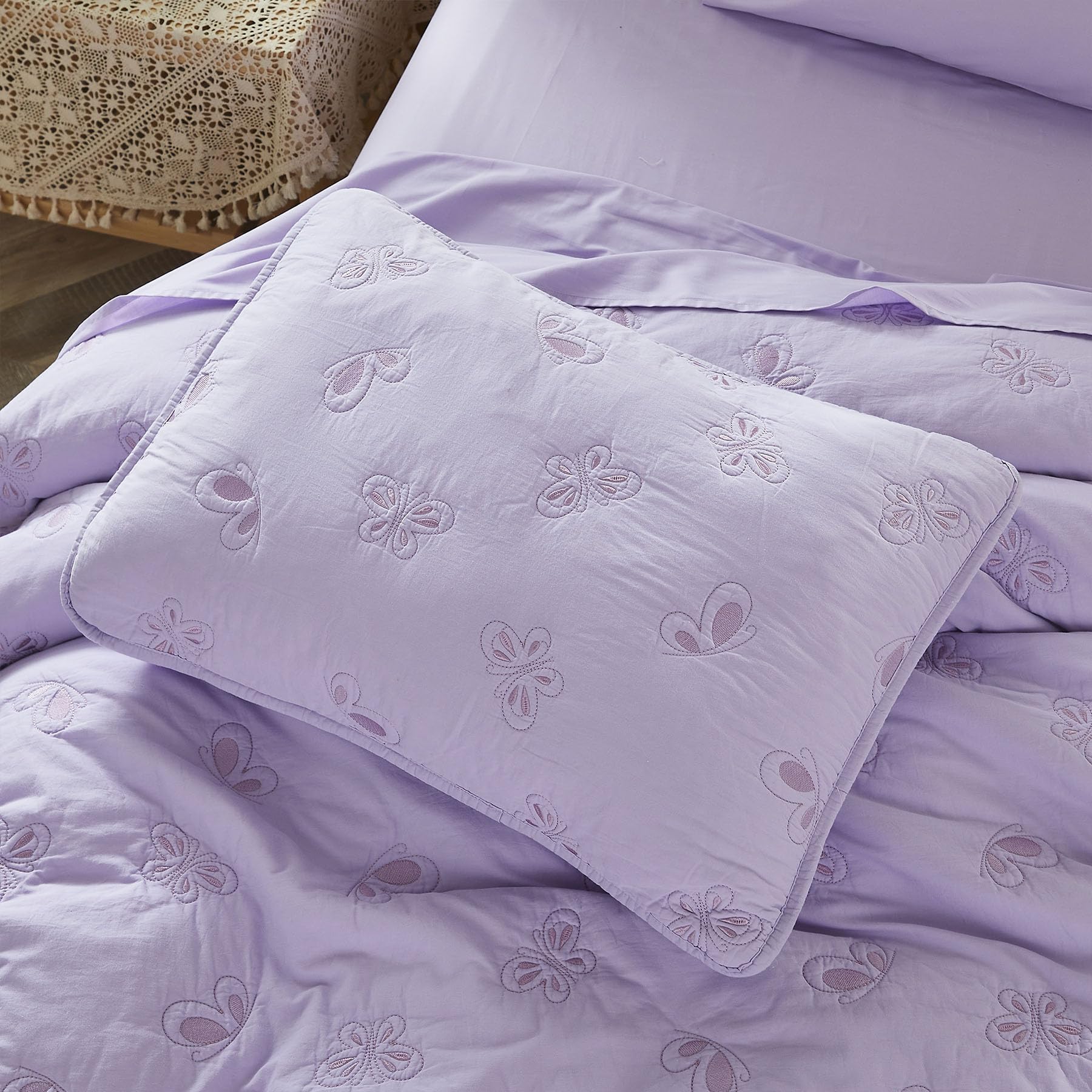 Kids Twin Bedding Comforter Set Kids Bed-in-a-Bag Butterfly