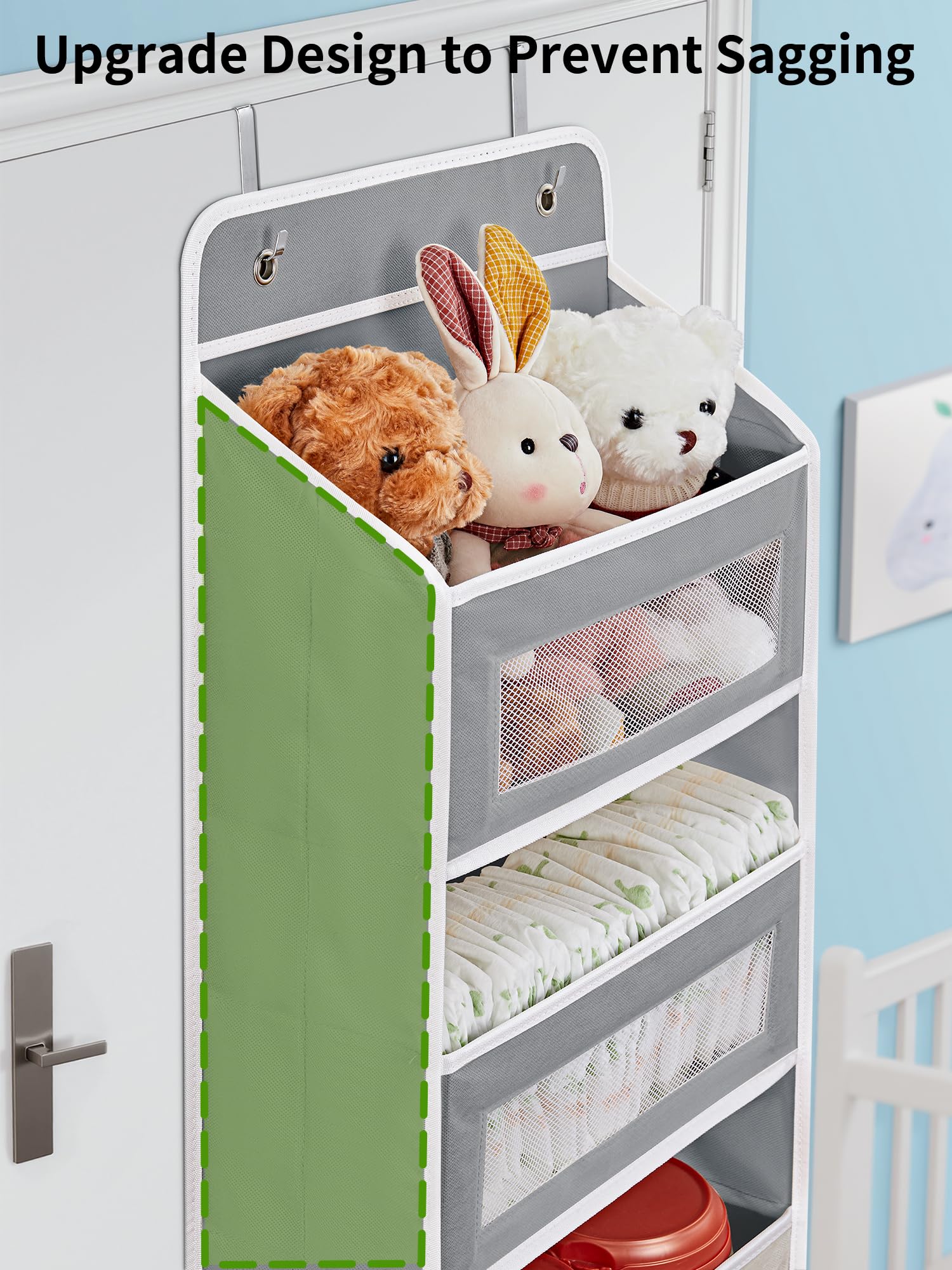 5-Shelf Over Door Organizer with Large Pockets