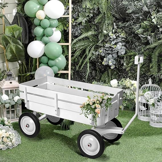 Pull Along Wagon Heavy Duty All-Terrain Cargo Wagon Outdoor Cart
