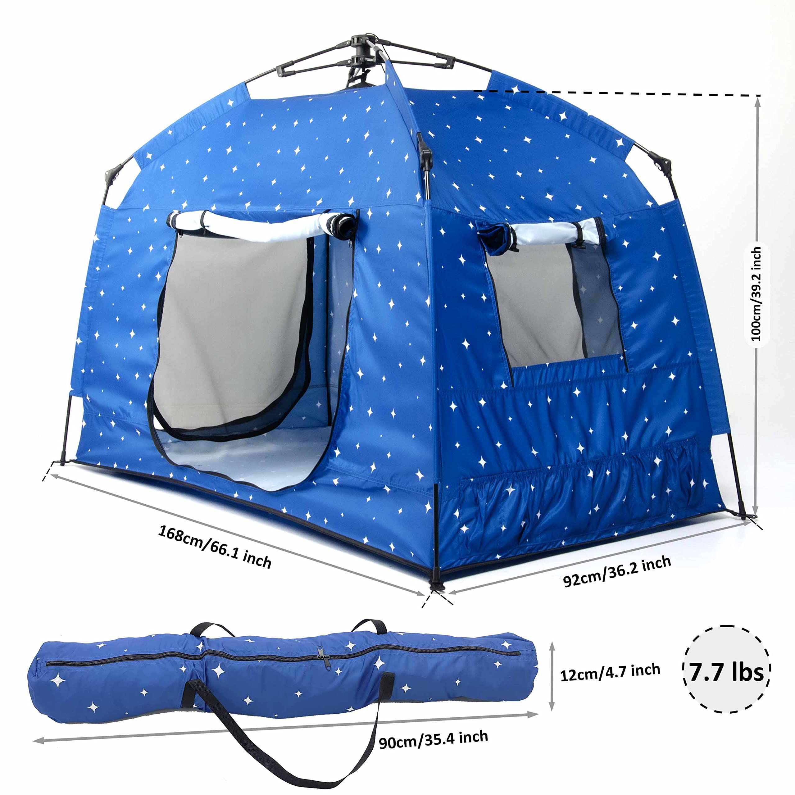 Portable Kids Play Tent with LED Lights