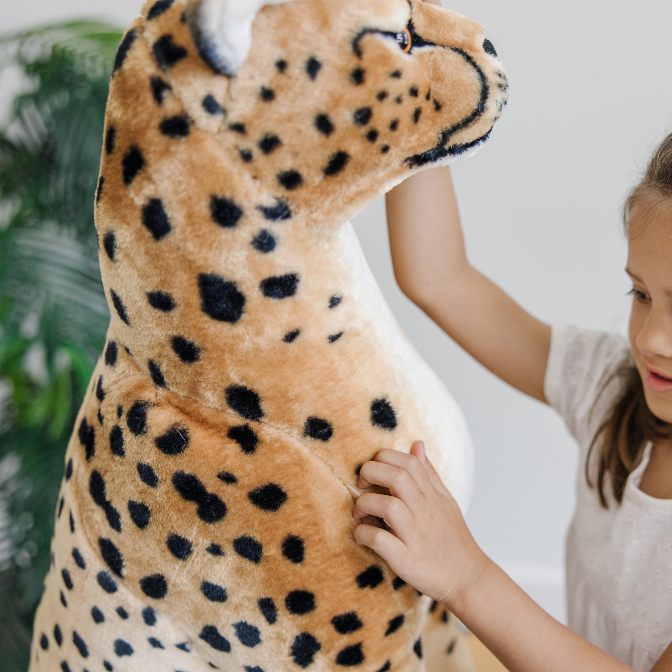 Giant Cheetah - Lifelike Stuffed Animal (Stands Nearly 3 Feet Tall)