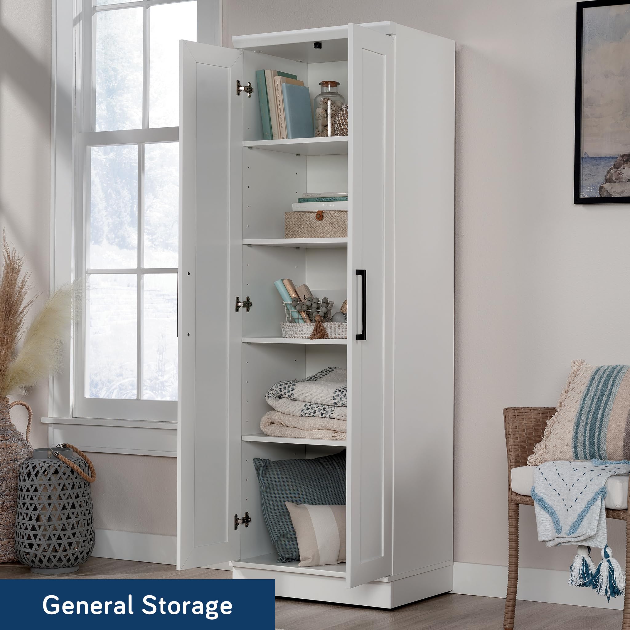 Tall Storage Cabinet with Adjustable Shelves
