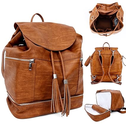 Journey Pearl Vegan Leather Diaper Bag Backpack | Elegant