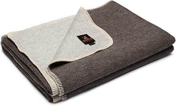 Eco 100% Baby Alpaca Blanket Twin Size 79" x 59" Natural Fiber Wool