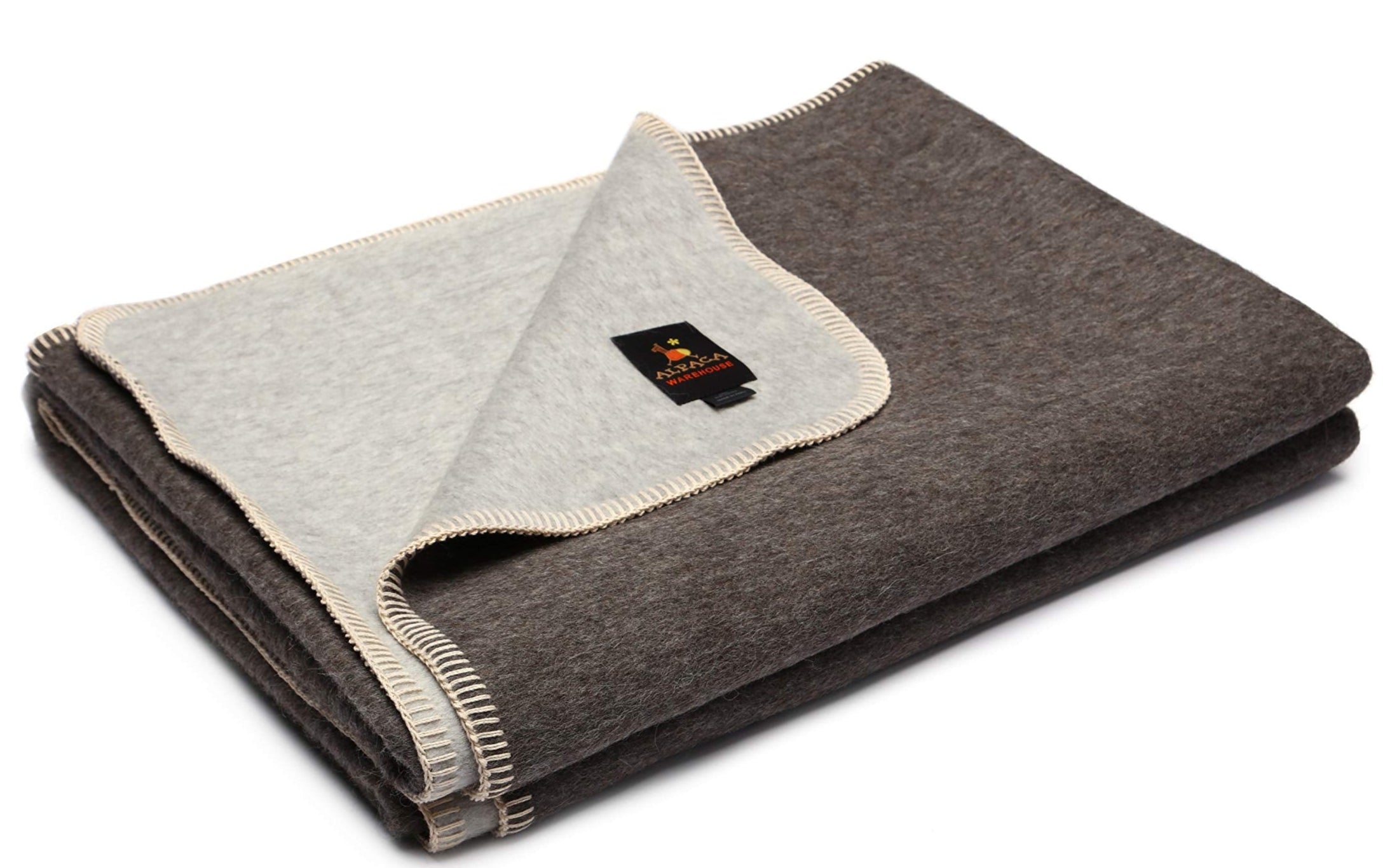 Eco 100% Baby Alpaca Blanket Twin Size 79" x 59" Natural Fiber Wool