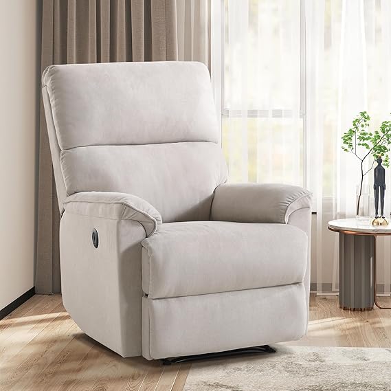 Electric Recliner Chair for Adults with USB Port, Breathable Fabric Power