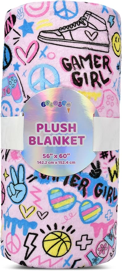 Corey Paige Designs Bold Print Silky Soft Plush 56" x 60" Premium Fleece Throw Blanket
