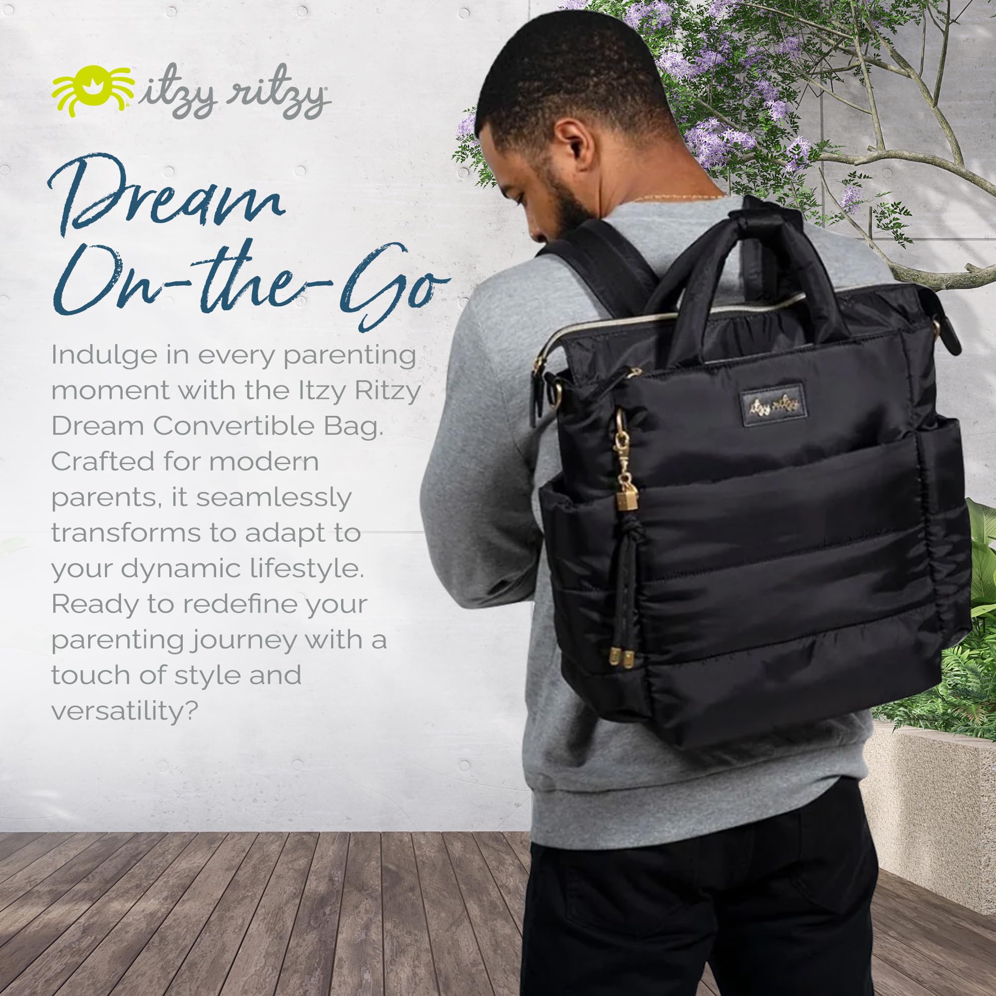 Dream Convertible Diaper Bag Tote Backpack - Baby Diaper Bag