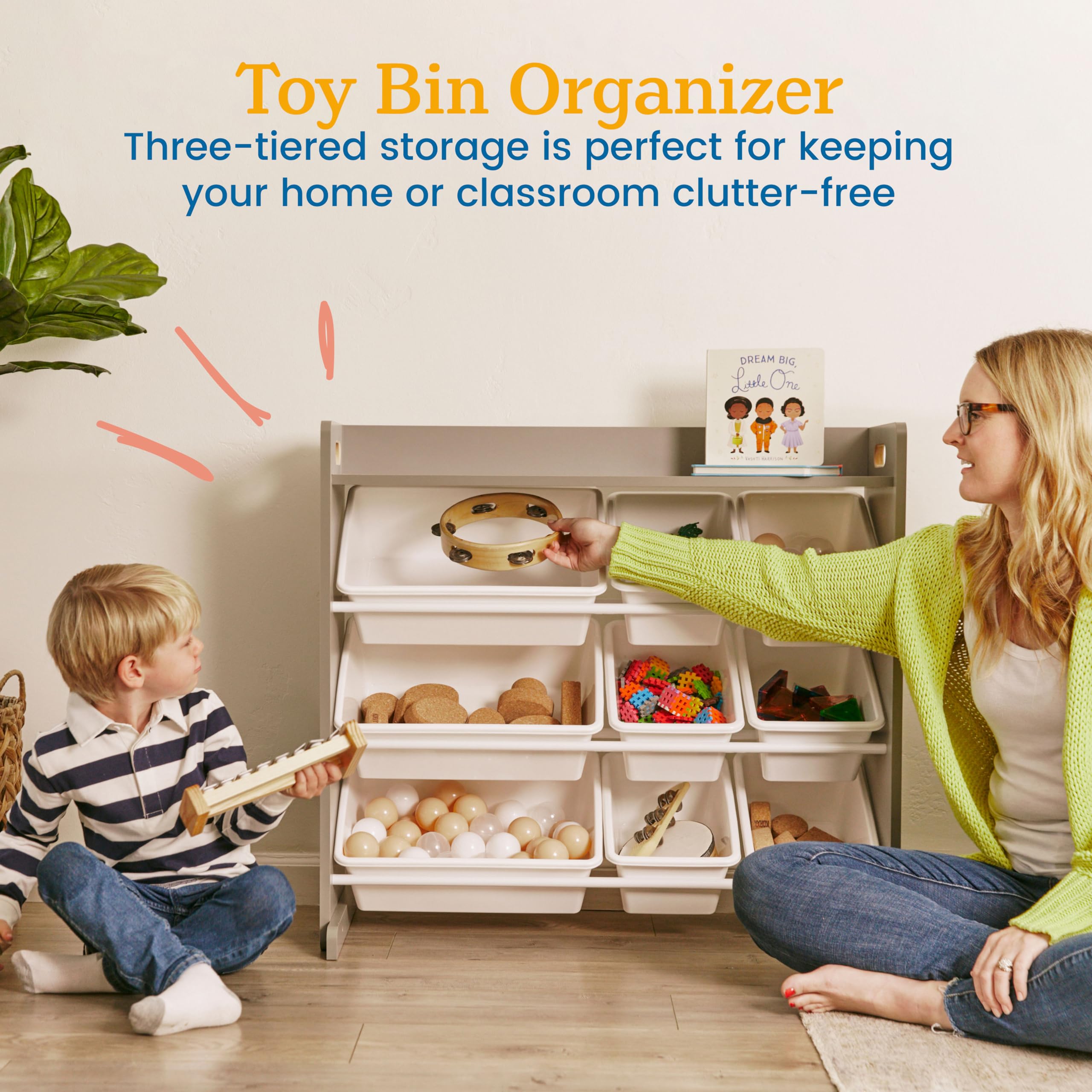 3-Tier Toy Storage Organizer with 9 Bins