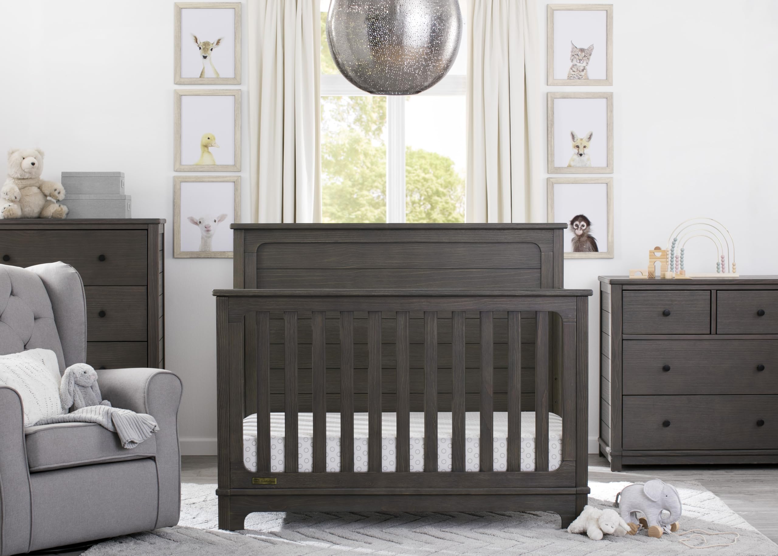 Monterey 4-in-1 Convertible Crib Rustic Grey
