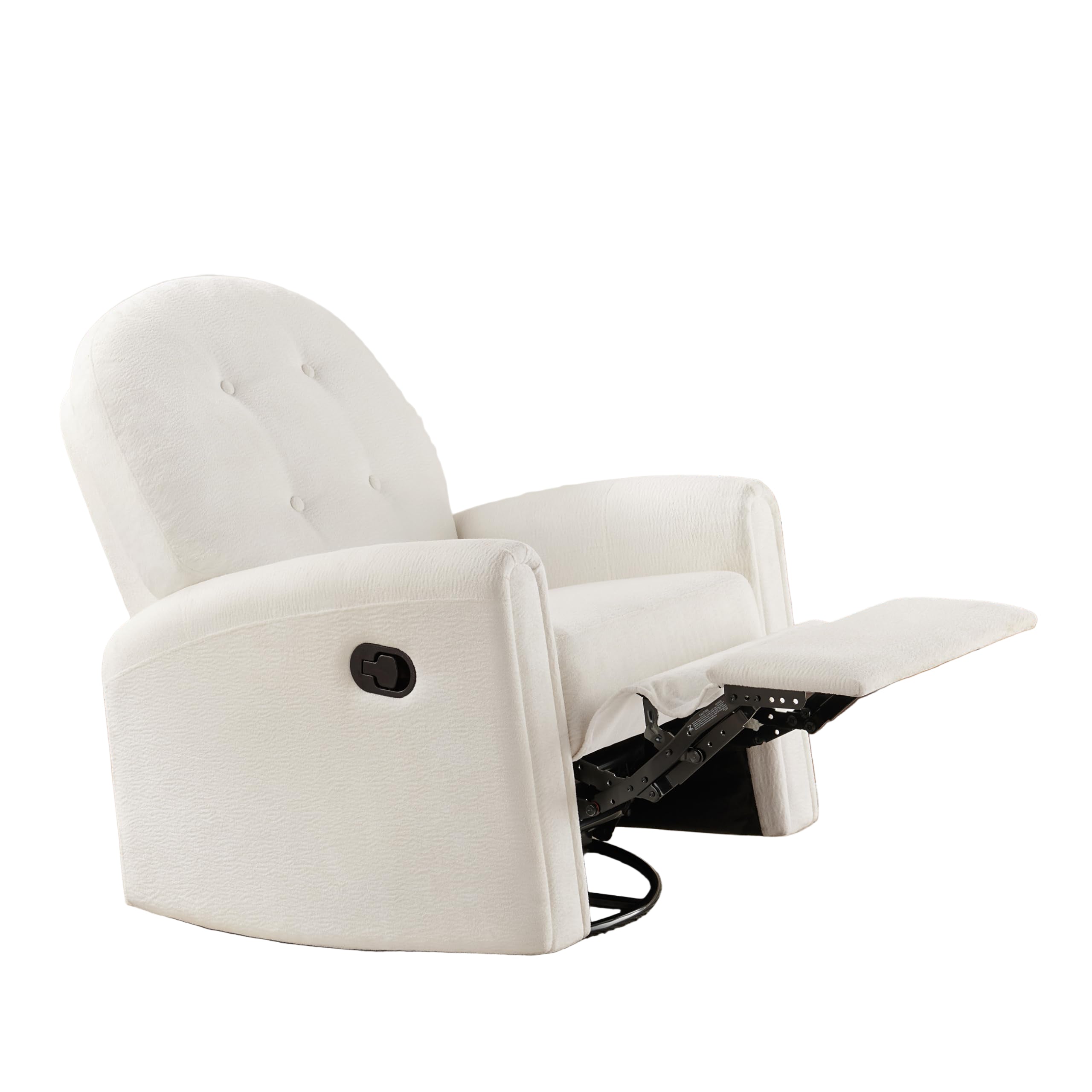 Swivel Rocker Recliner Chair, Nursery Rocking Chair with Tufted Backrest