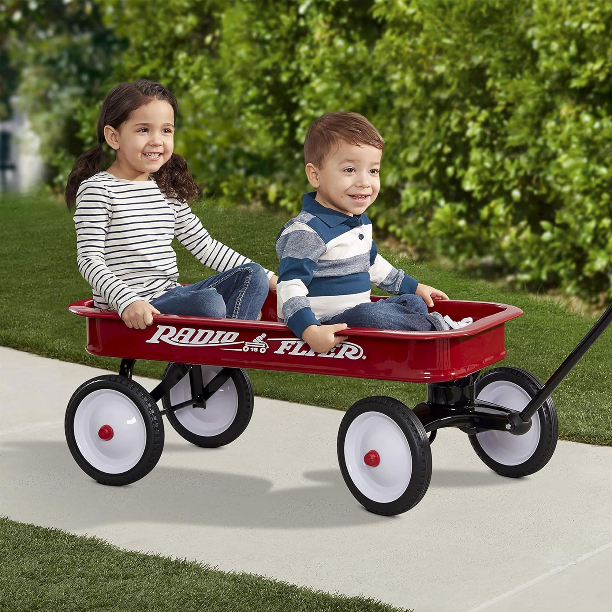 Kids Wagon, Rolling Cart, Utility Cart, Classic Red Wagon for Kids