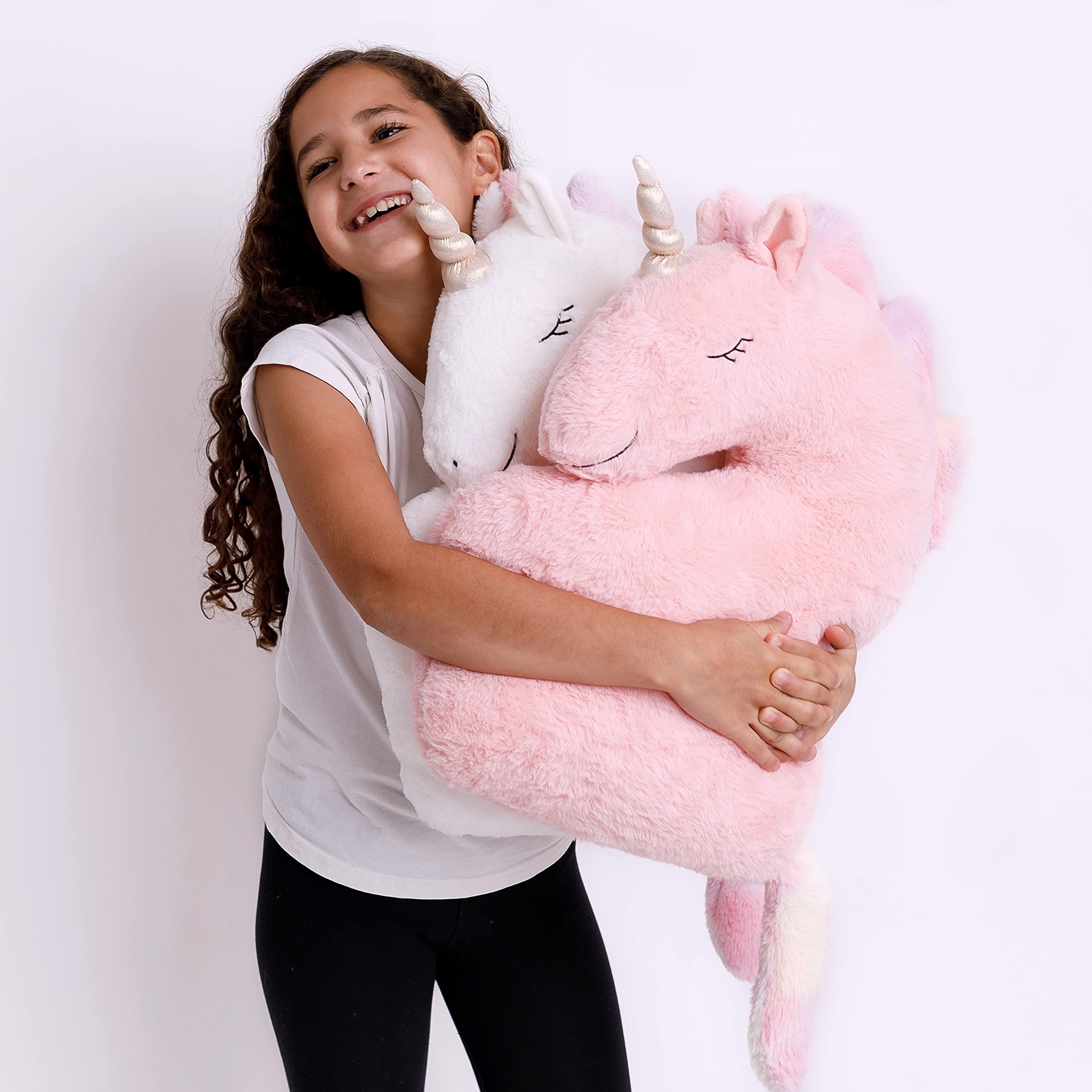 Design Set of 2 Decorative Unicorn Pillows for Girls Kids Bed Room