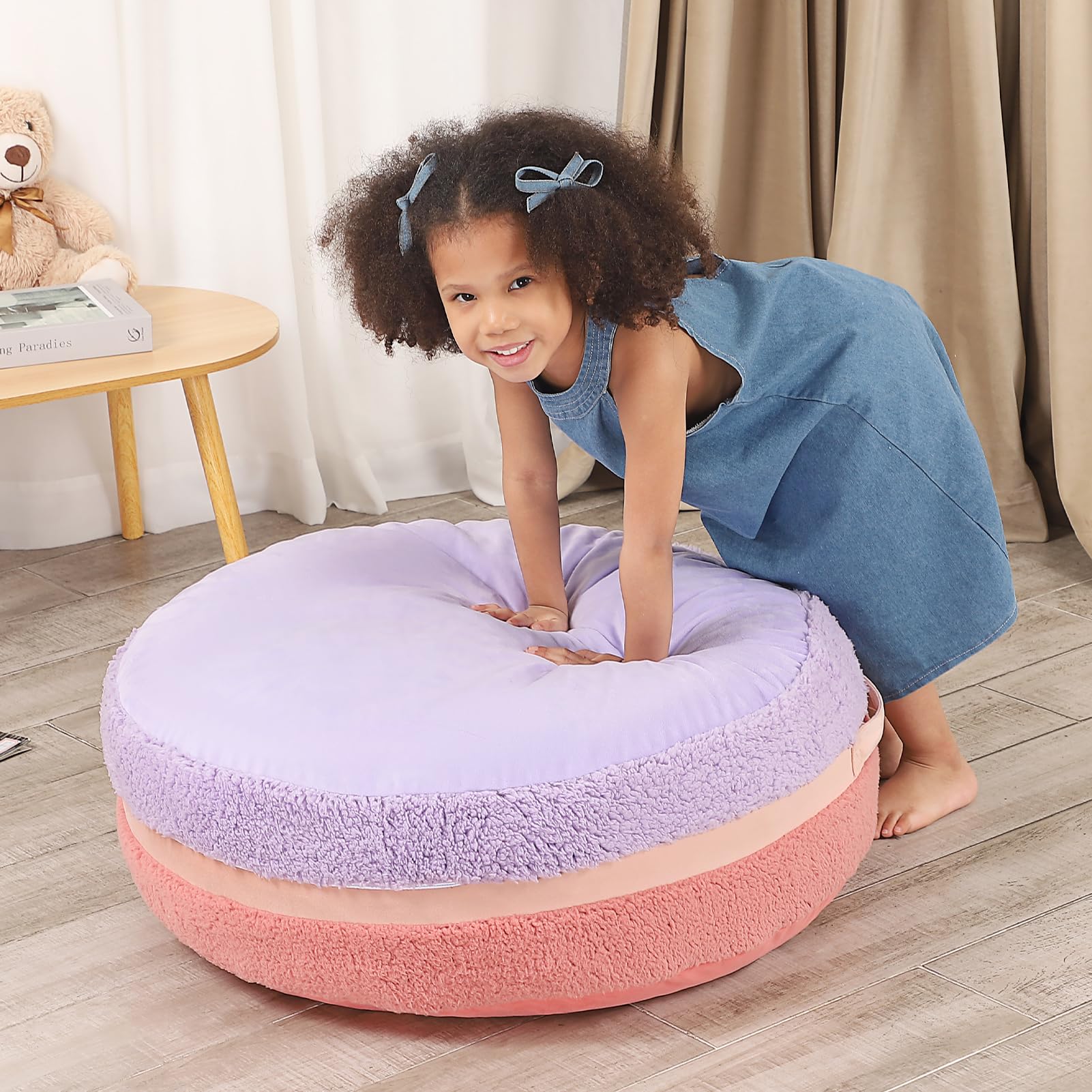 Macaron Bean Bag Chair for Kids and Teens