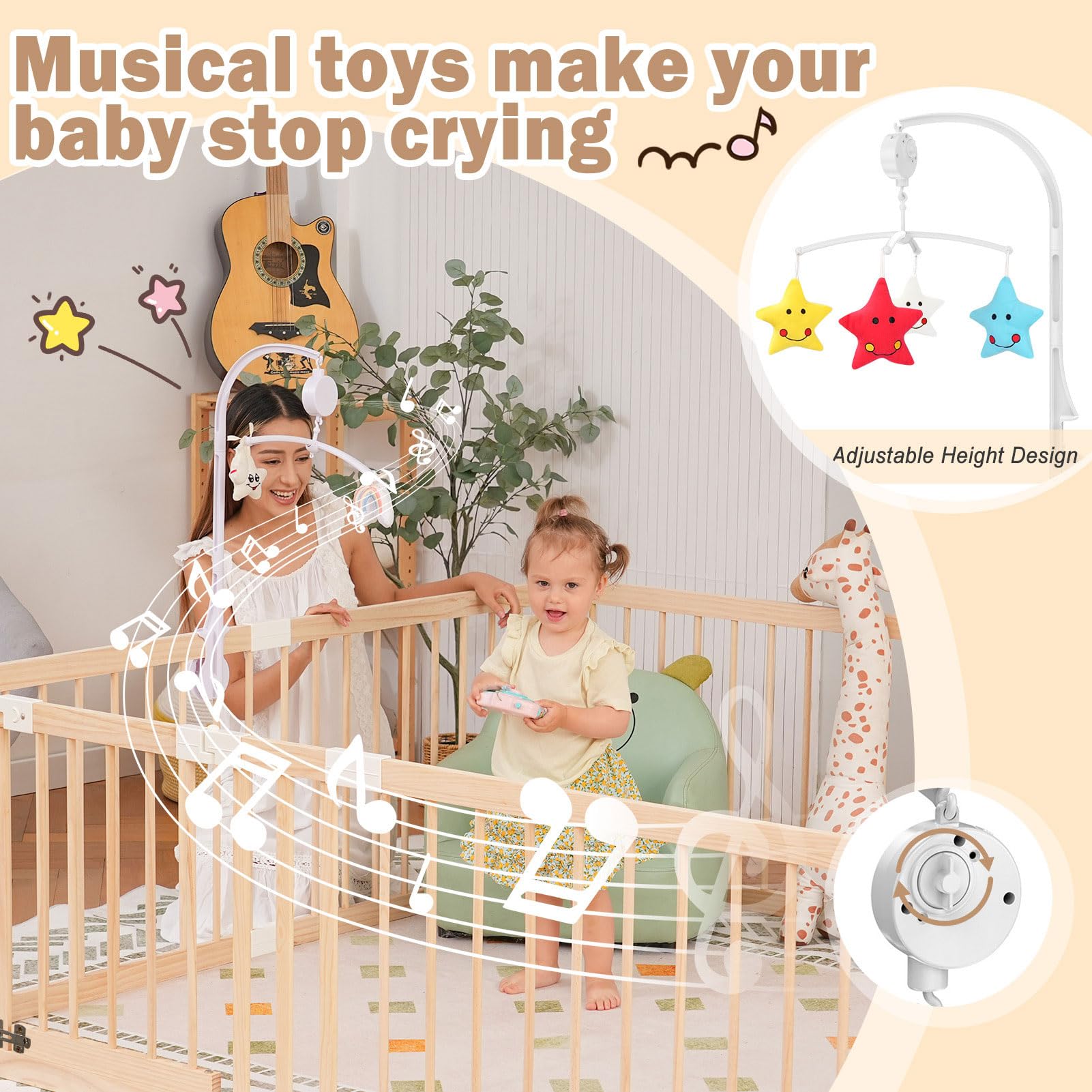 Wooden Baby Playpen with Toys