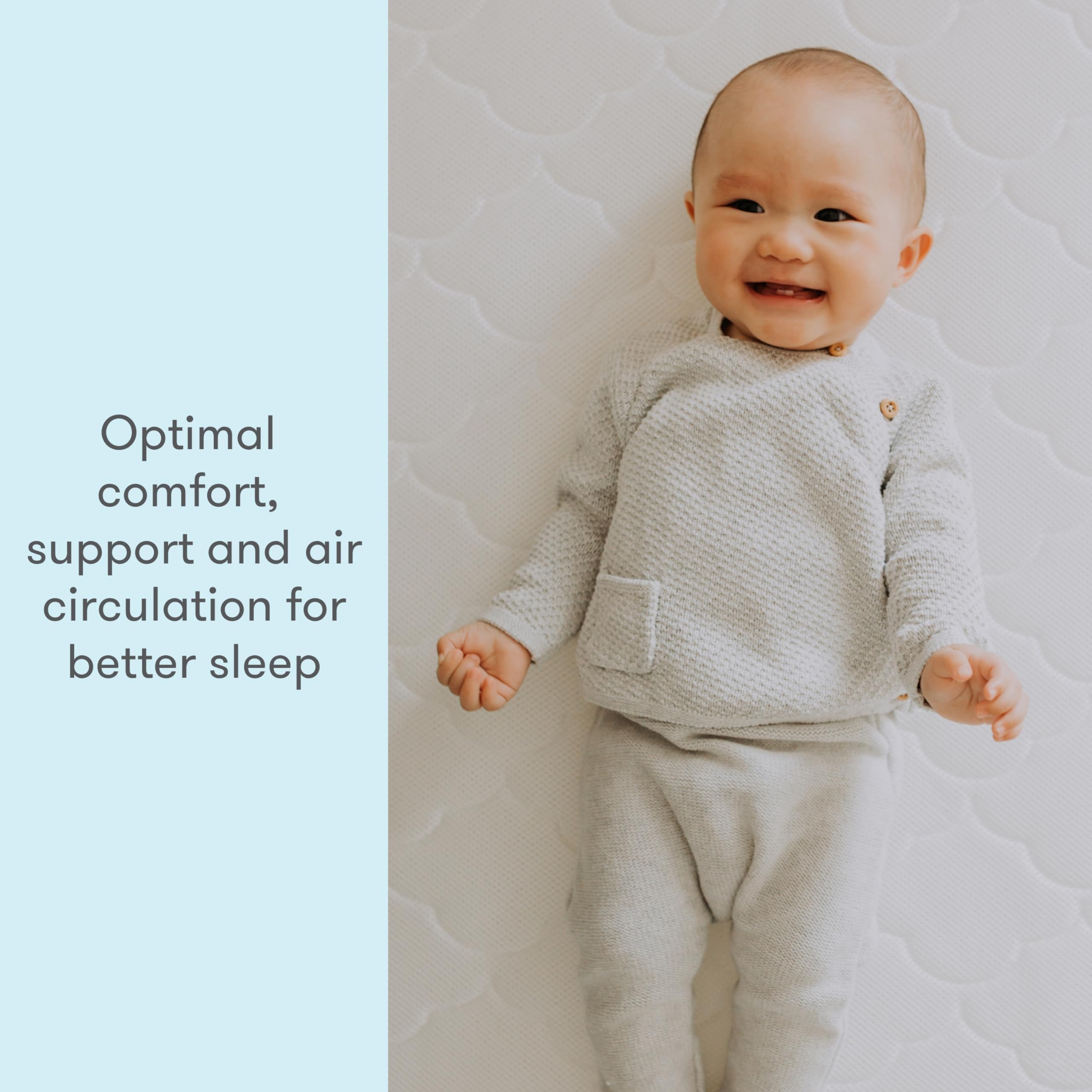 Breathable Washable Crib Mattress 2-Stage Infant Toddler