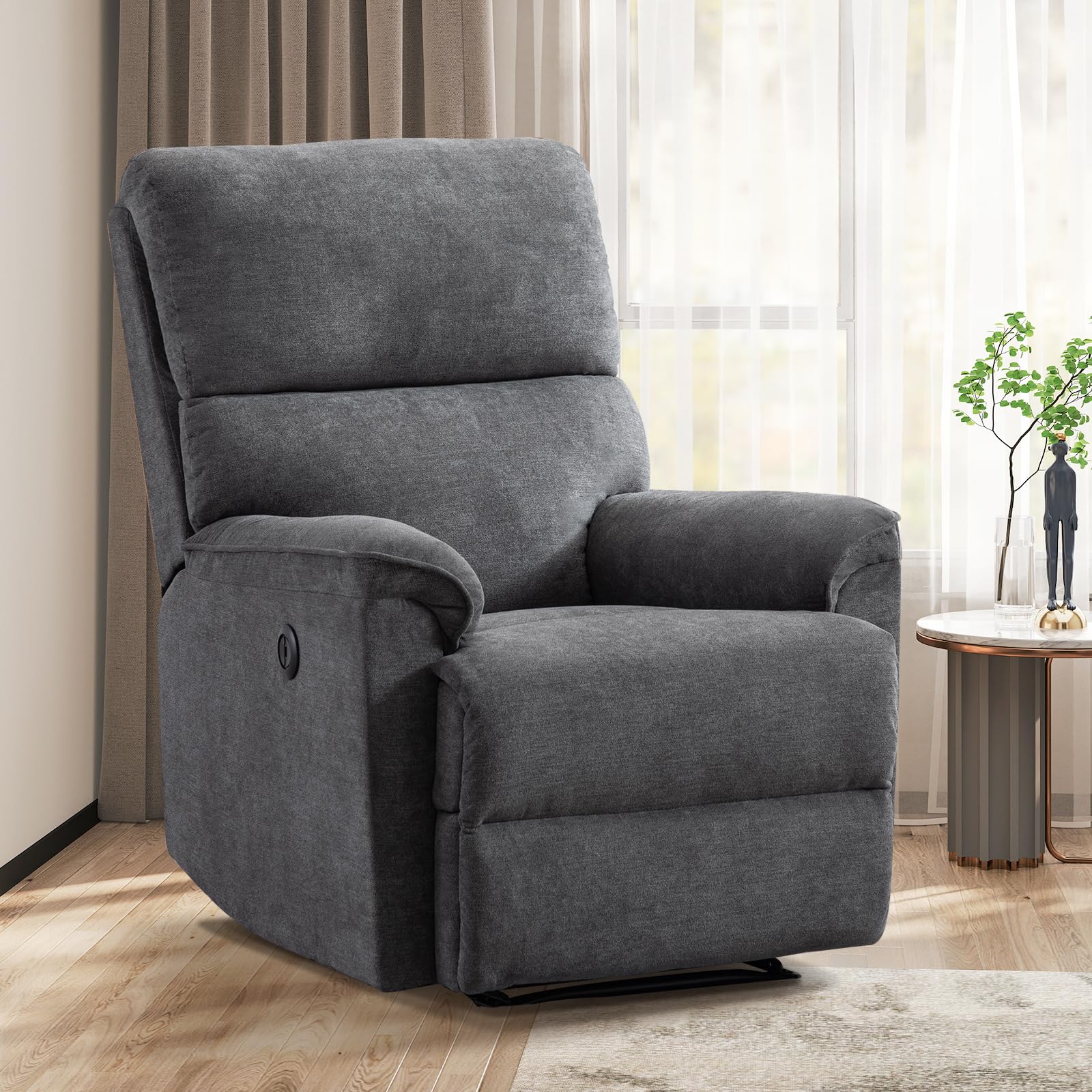 Electric Recliner Chair for Adults with USB Port, Breathable Fabric Power
