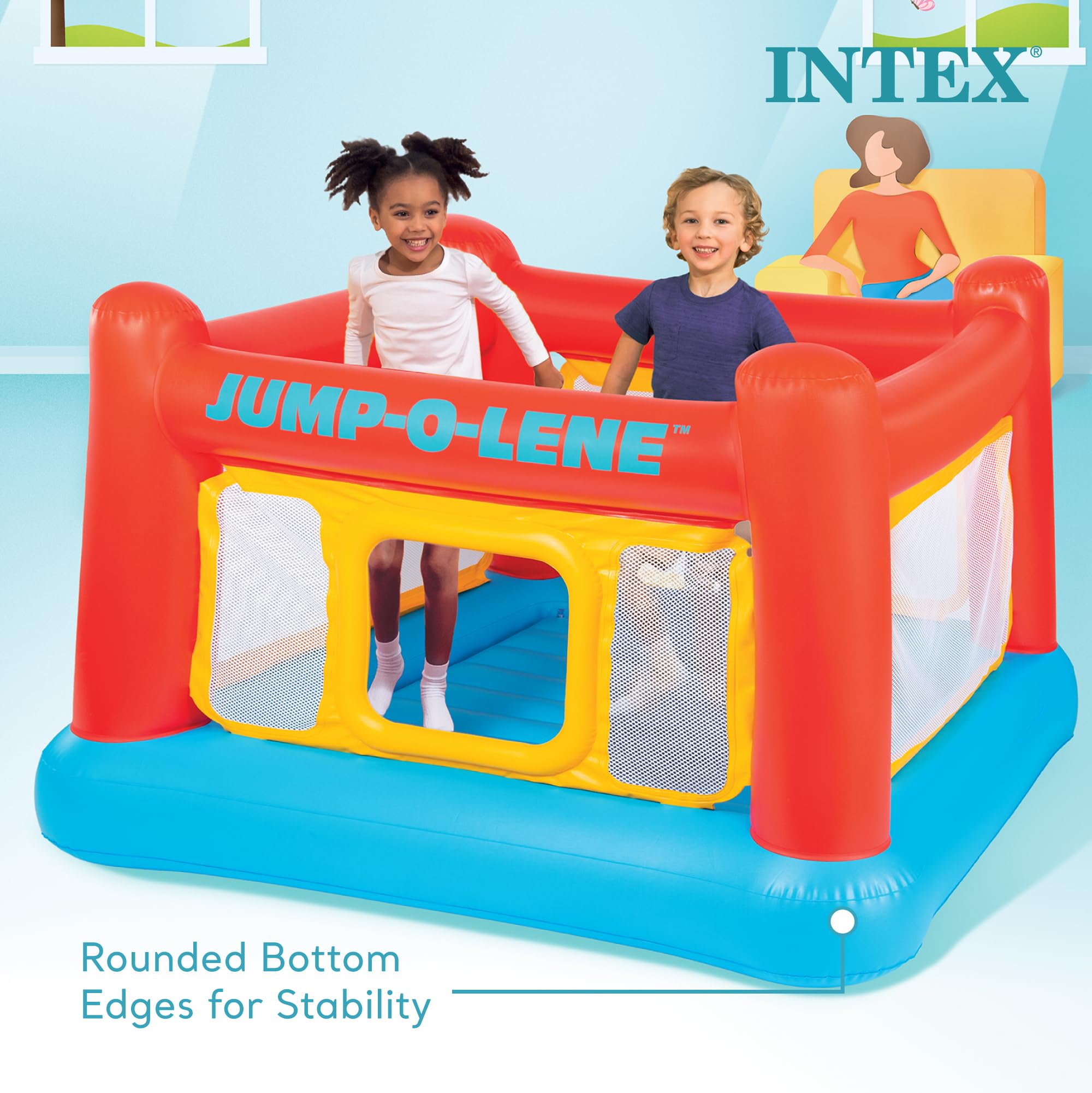 Inflatable Bounce House Trampoline for Kids Ages 3-6