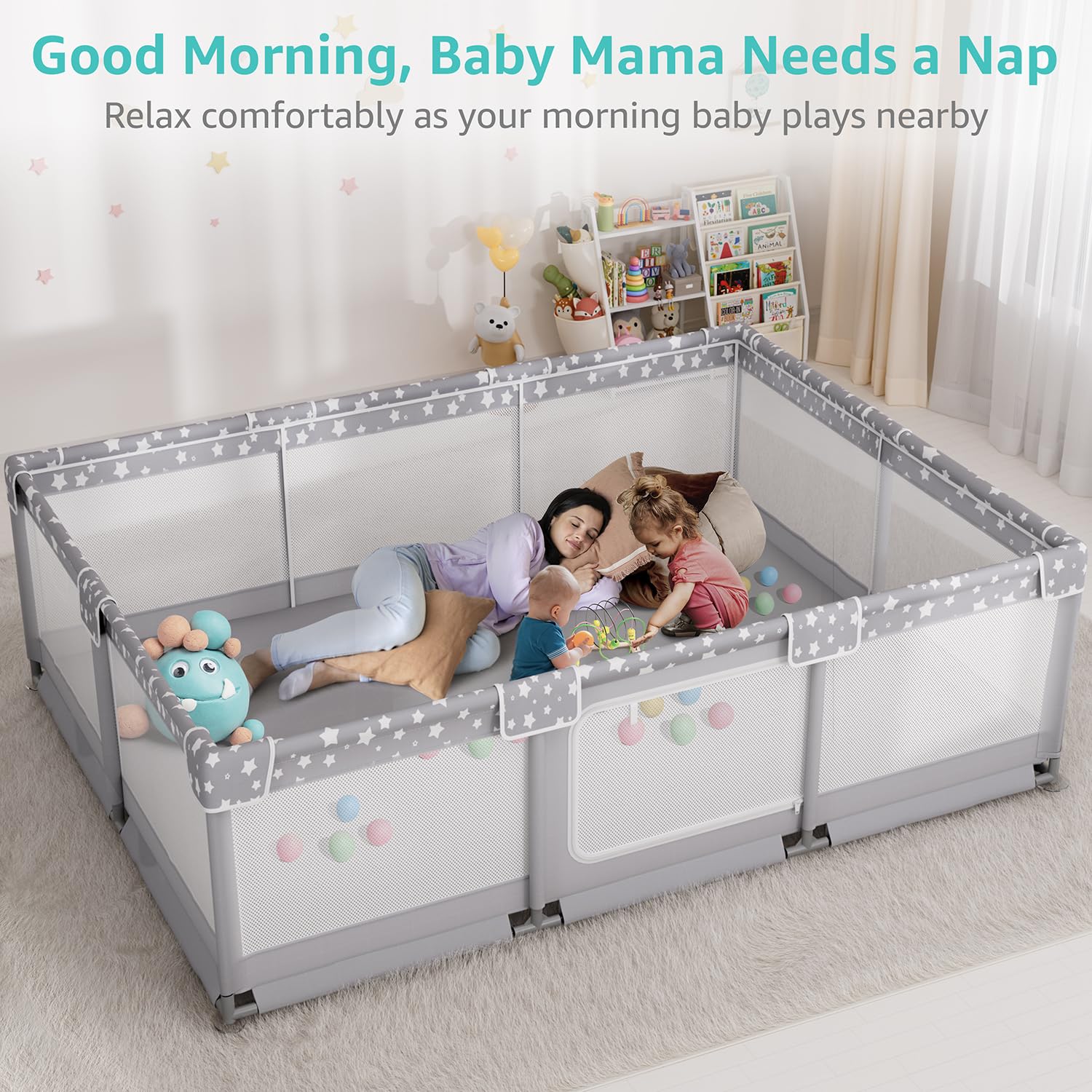 Large Baby Playpen 70x59 Inches