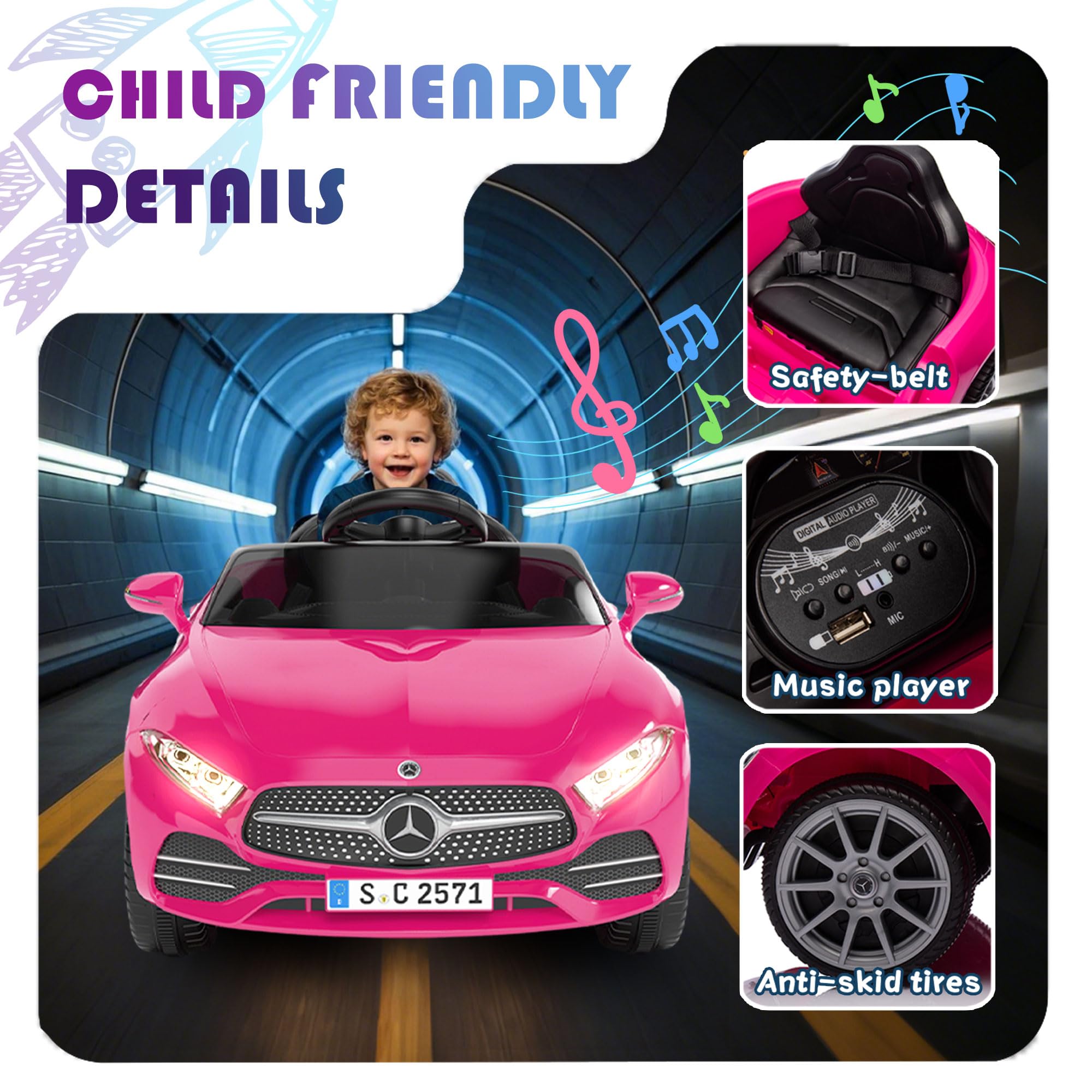 Mercedes-Benz CLS 350 12V Ride On Car for Kids with Remote Control
