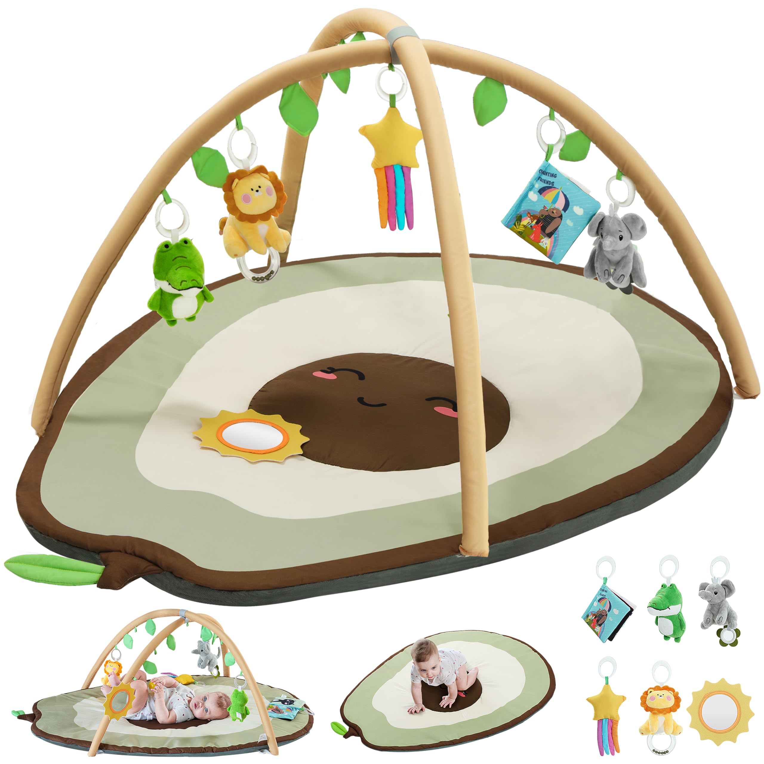 Baby Play Gym Mat & Activity Mat, Baby Tummy Time Mat