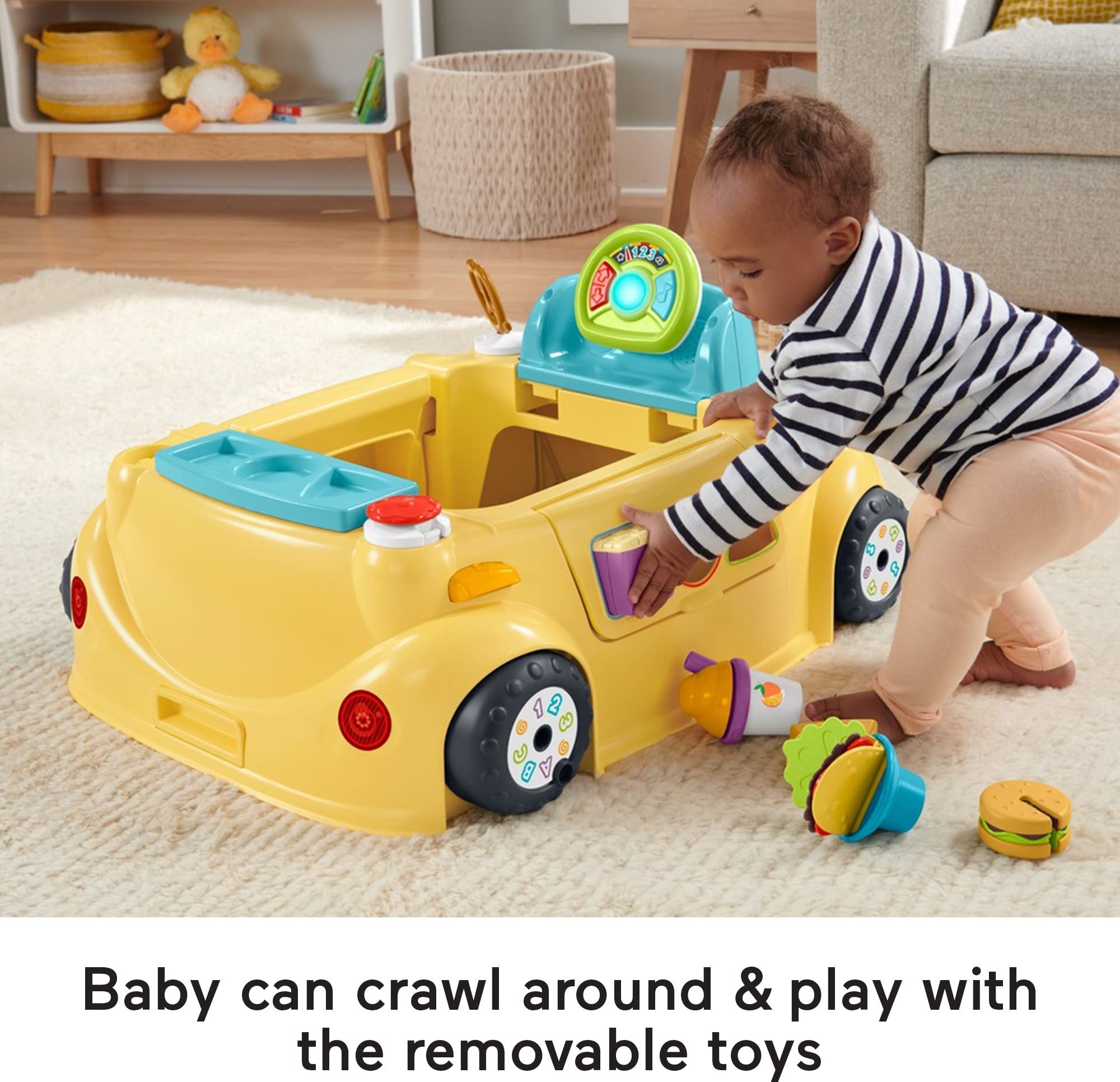 2-in-1 Food Truck Jumperoo Activity Center with Music and Lights