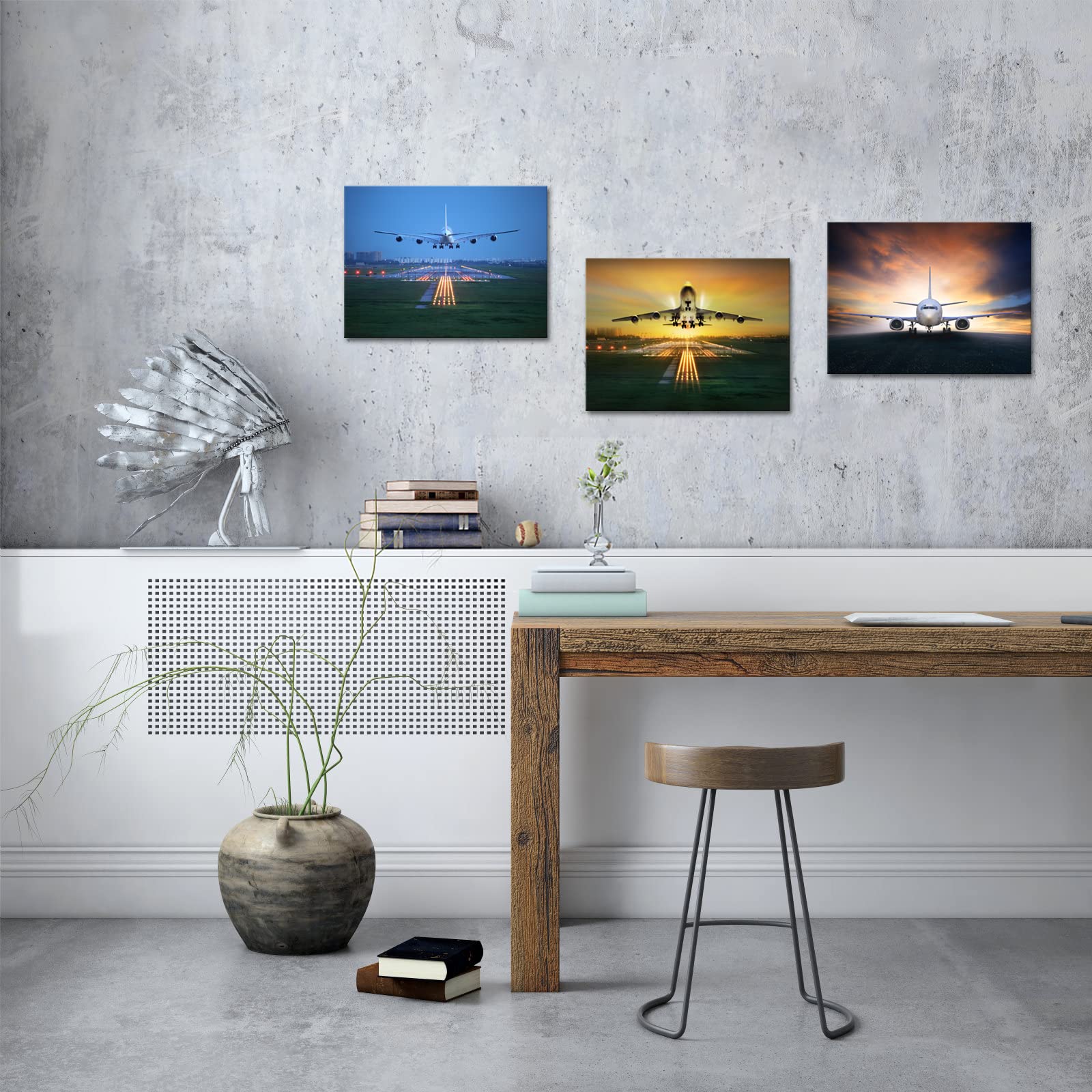 Aircraft Canvas Wall Art 3-Piece Set