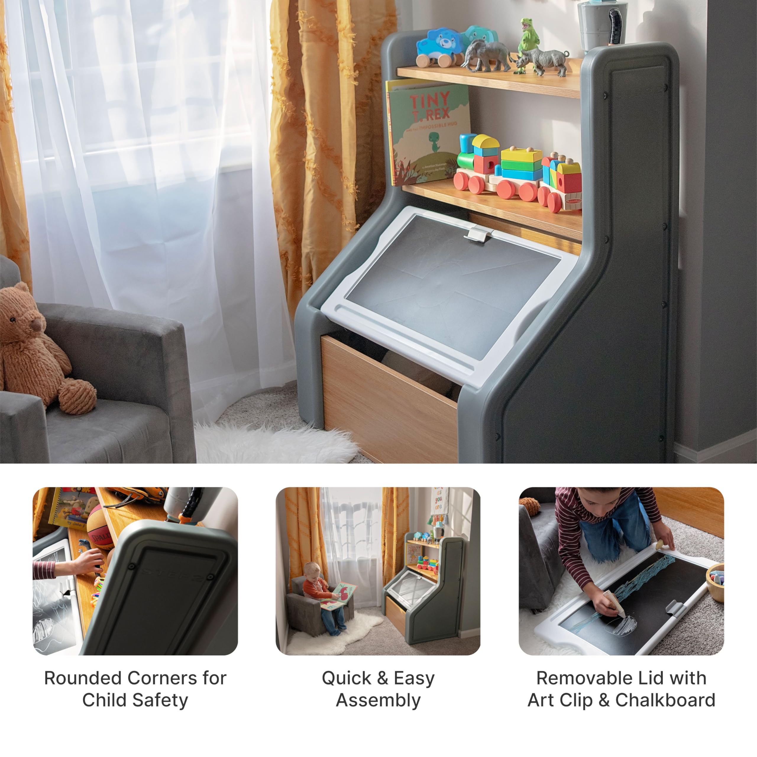 Harmony Toy Storage Box with Chalkboard
