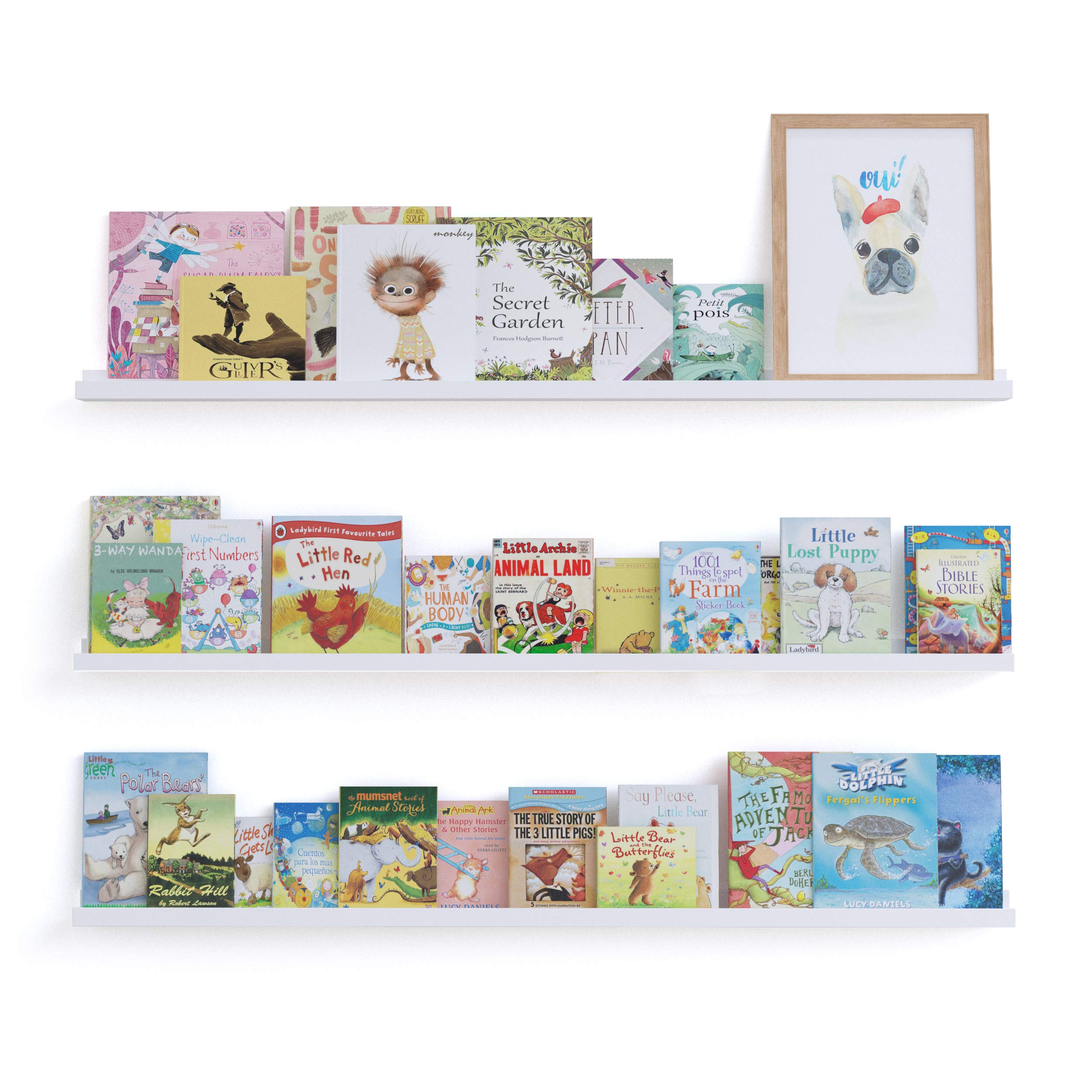 Denver White Floating Shelves for Kids Room Decor