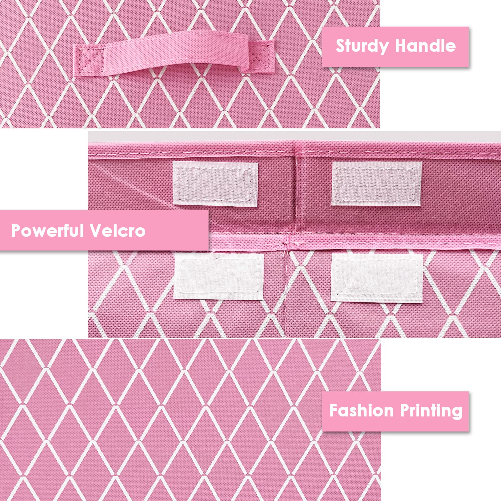 Large Fabric Toy Storage Box with Flip-Top Lid