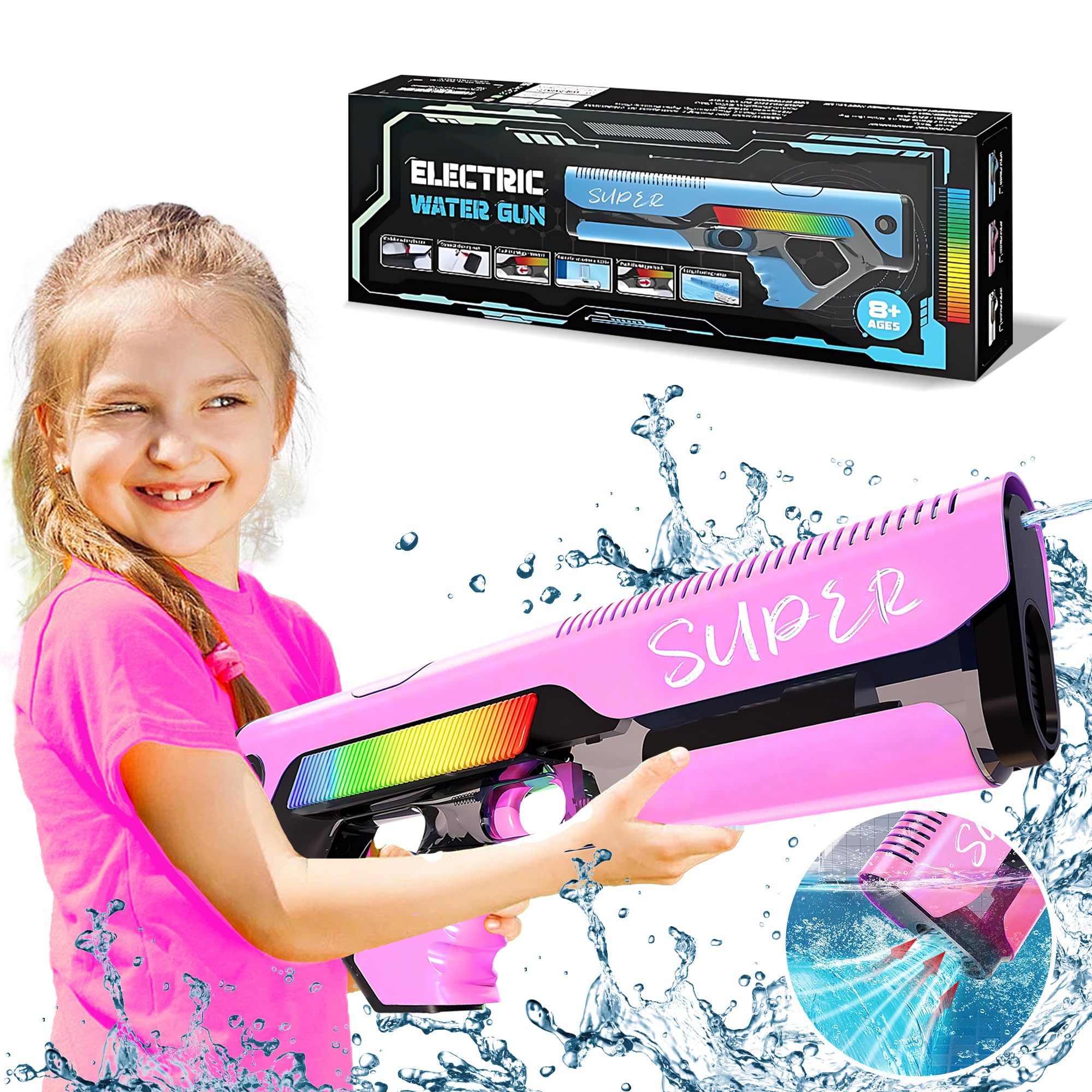 Water Guns for Kids Age8-12, Squirt Guns Up to 32 FT Long Range