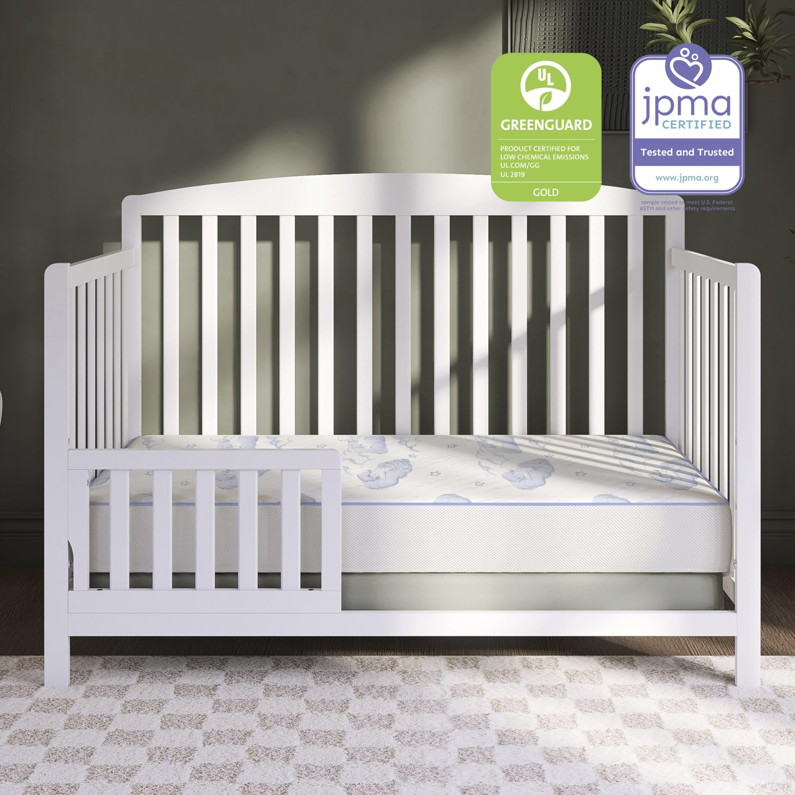 2-in-1 Breathable Crib and Toddler Mattress