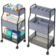 3-Tier Baby Diaper Caddy Organizer and Storage Cart