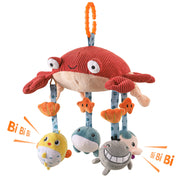 Baby Toys for 0 3 6 9 to 12 Months, Activity Plush Animal Stroller and Hanging Toy