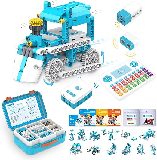 D1 21-in-1 STEM Coding Robot Kit for Kids (Ages 4-10), 280+ Pieces Educational
