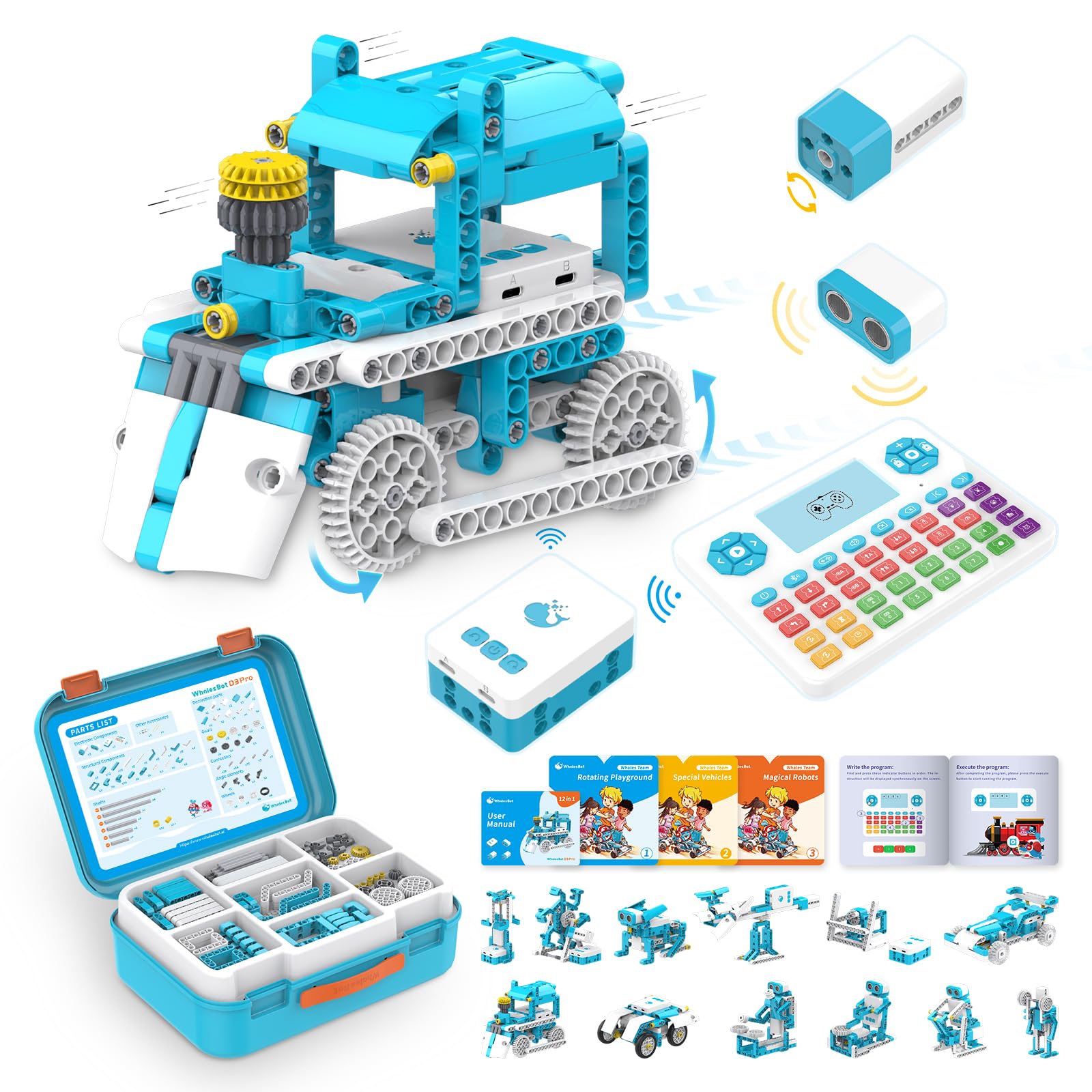 D3 Pro 12-in-1 STEM Wecode Pad Coding Robot Kit for Kids