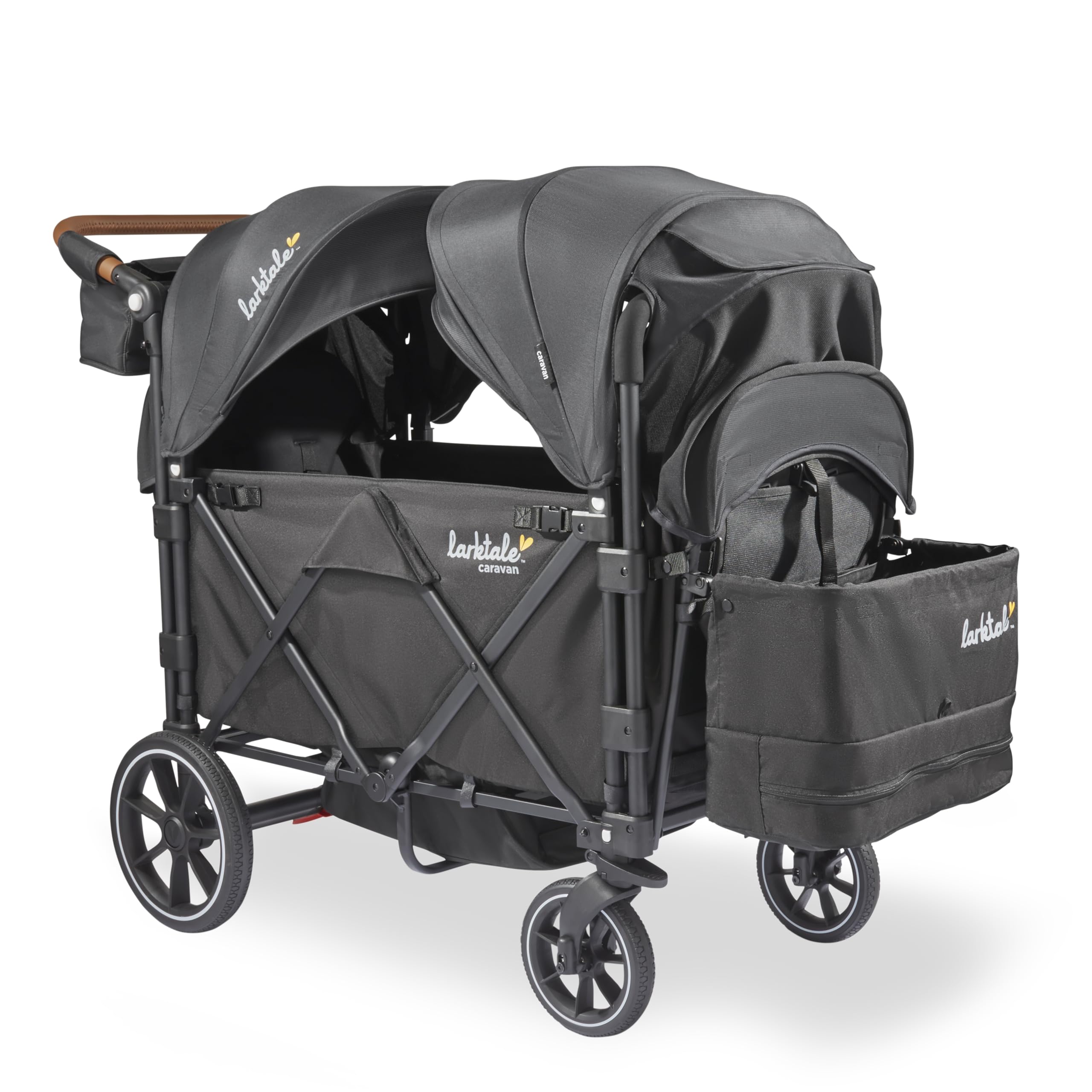 Caravan V3 Stroller, 2-Seater Kids Wagon, 207 lb Capacity, Byron Black